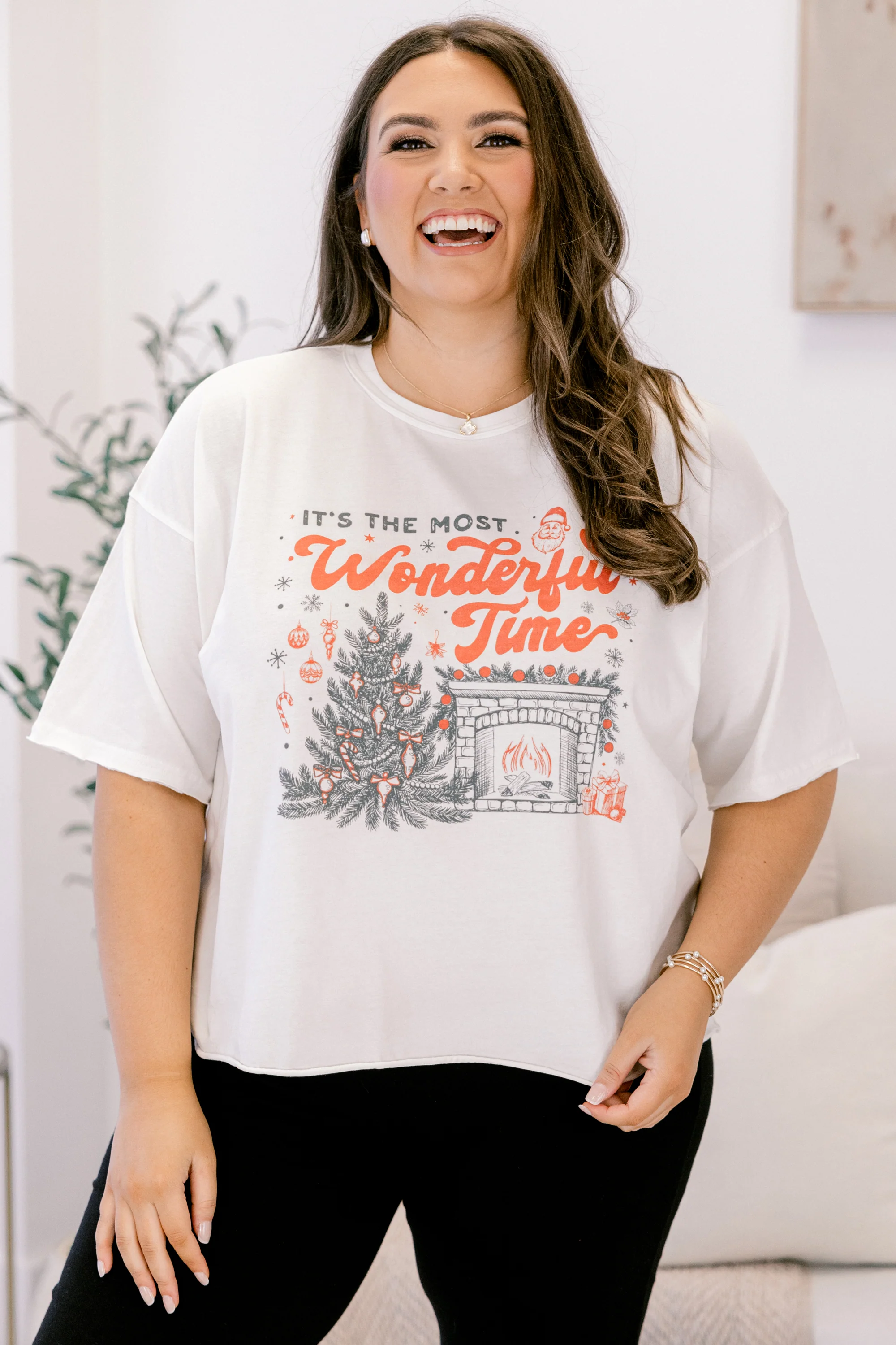 The Most Wonderful Season Vintage Wash Tee, White - Weilaico
