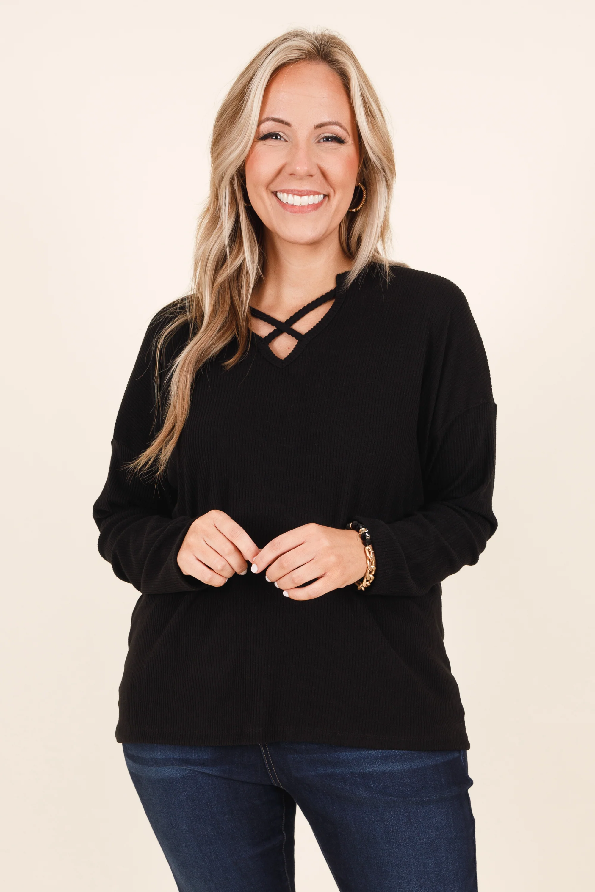 Follow Your Journey Top, Black - Weilaico