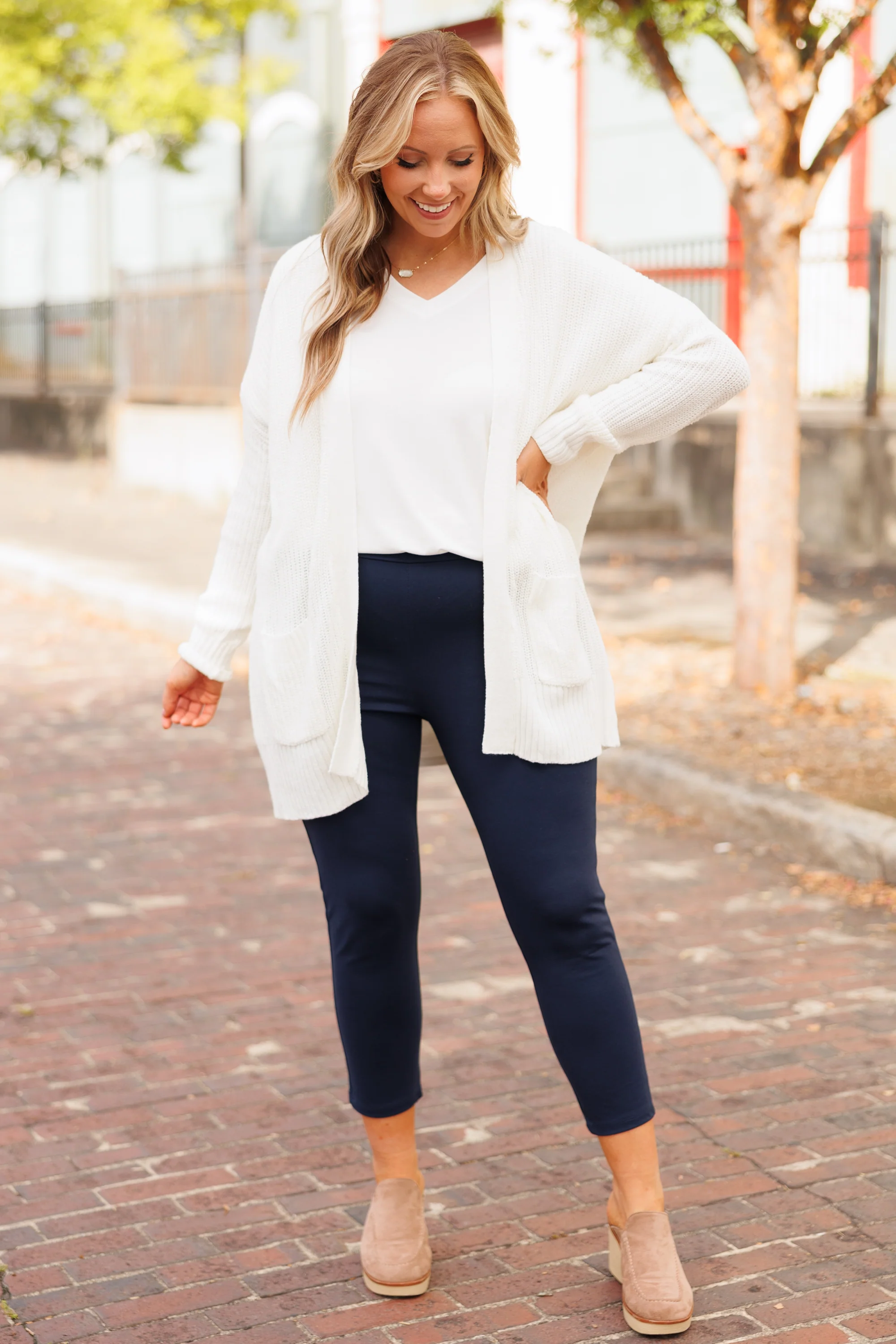 Business Lady Pants, Navy - Weilaico