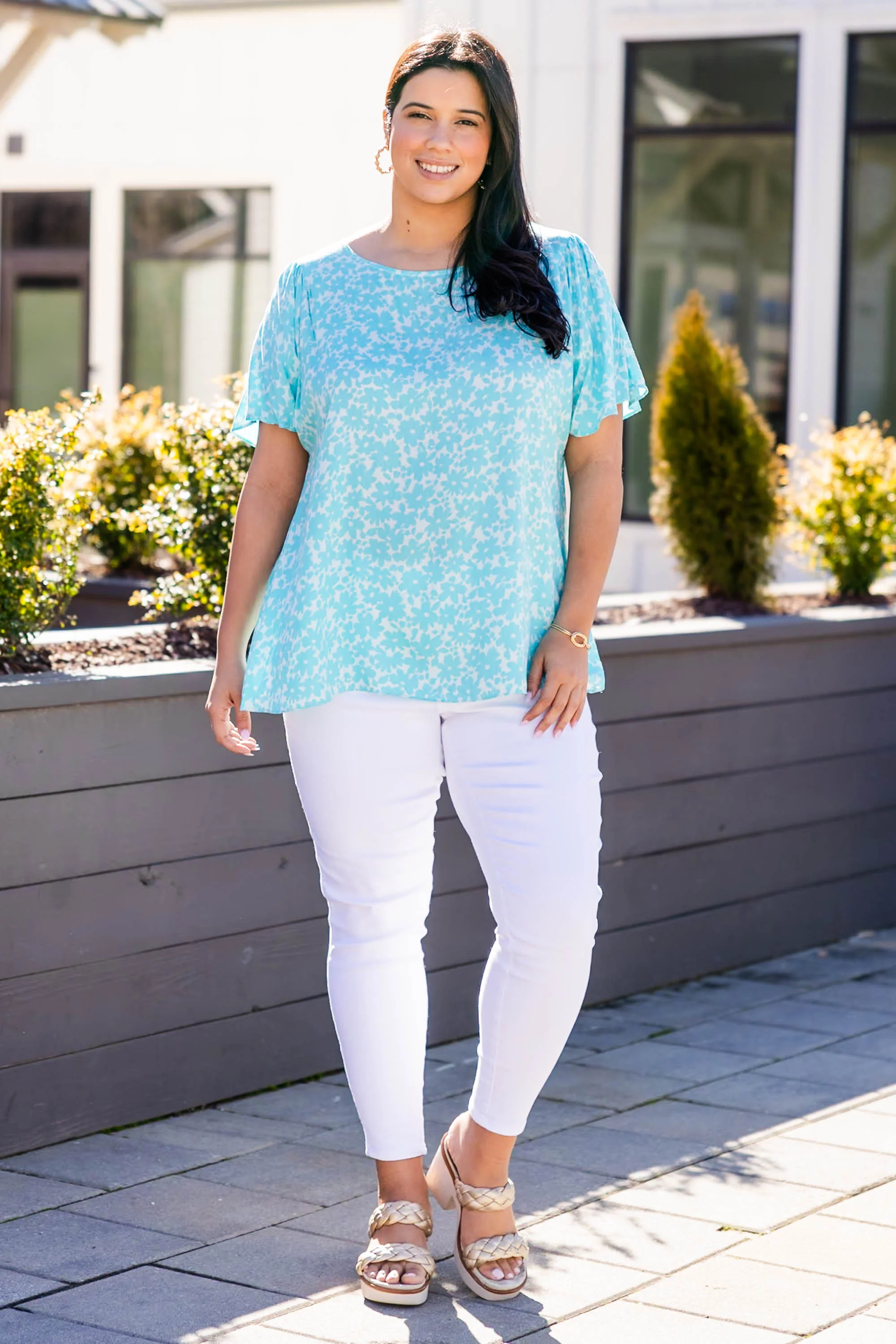 Unspoken Truths Top, Teal - Weilaico
