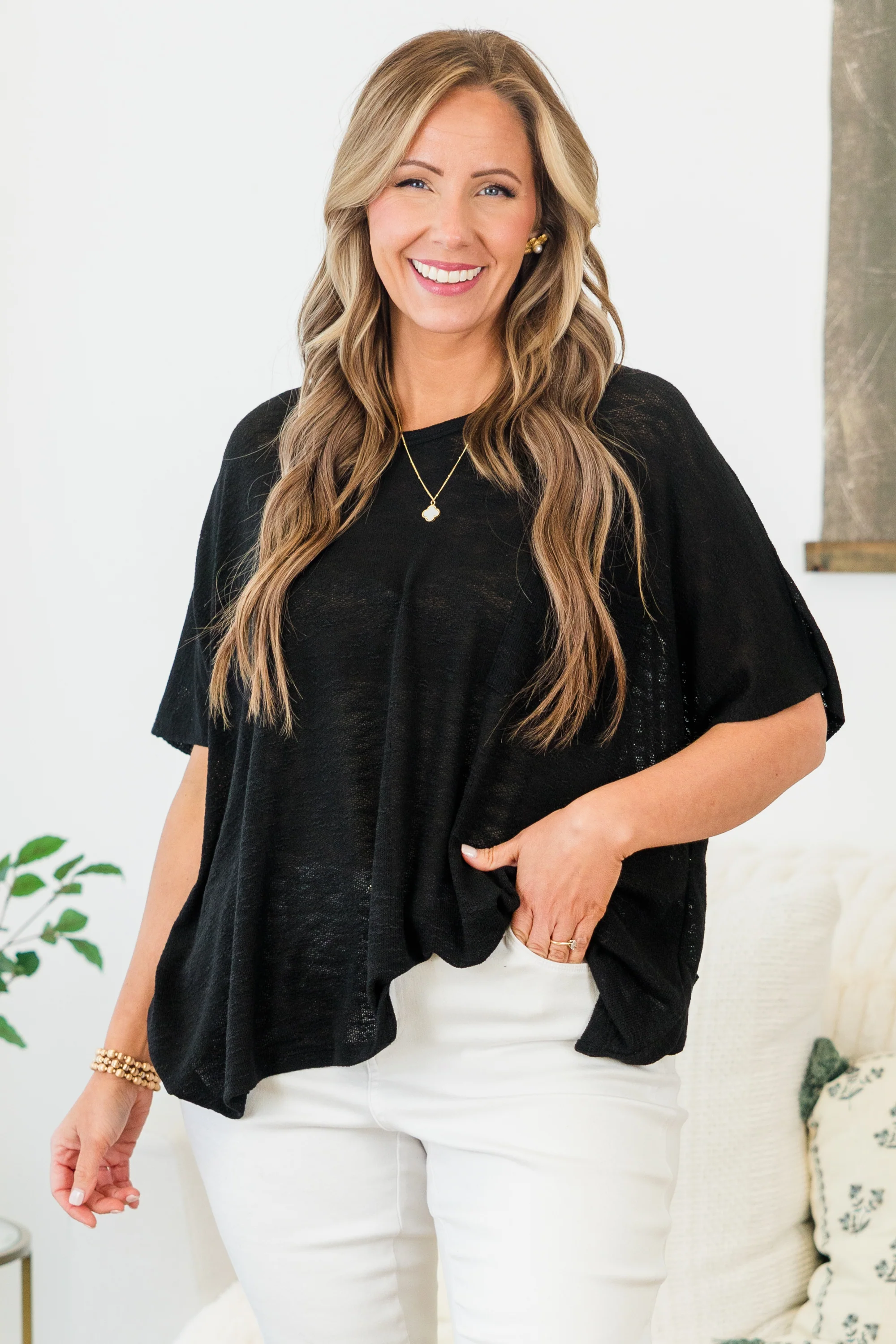 What Is The Call Top, Black - Weilaico