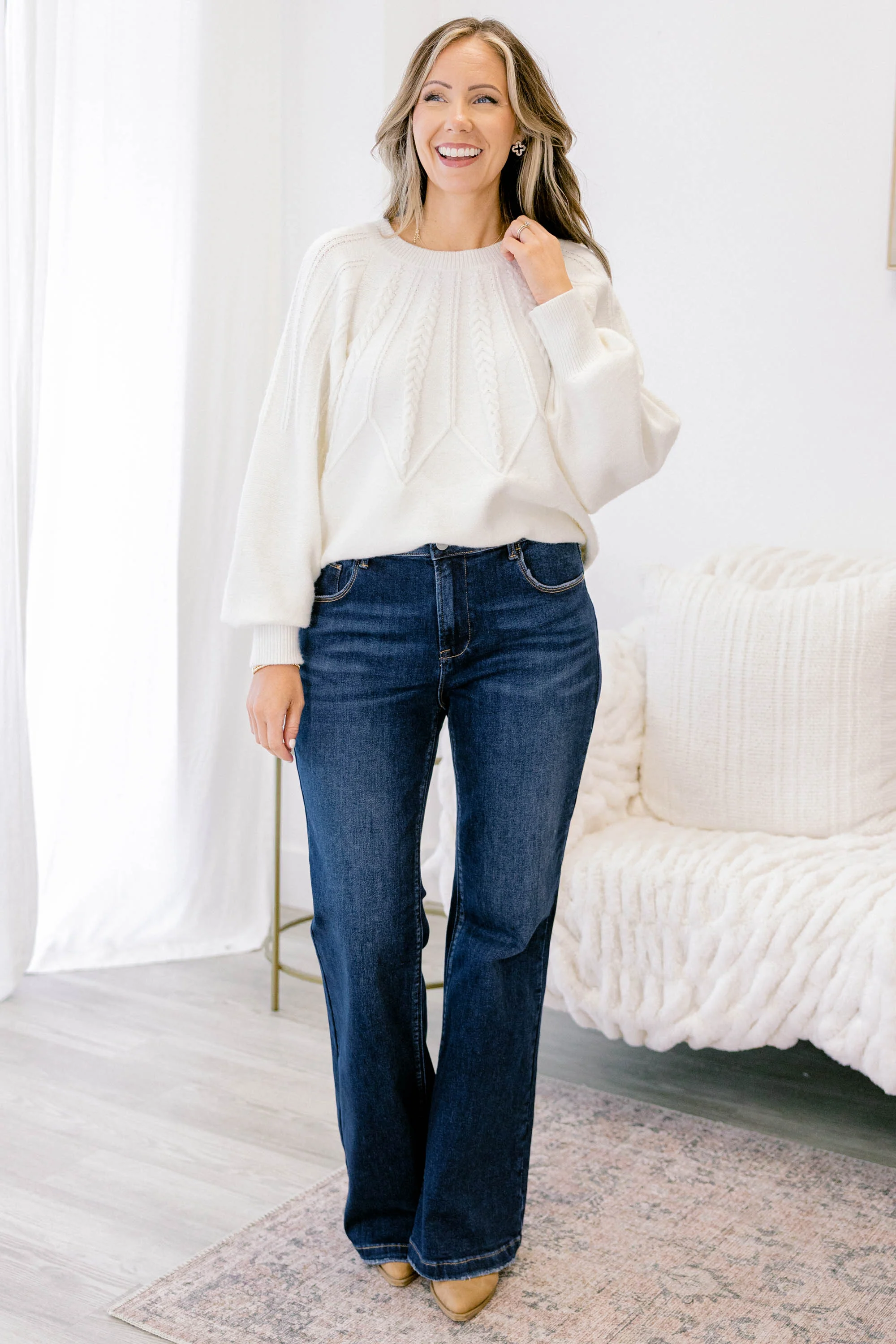 All For It Jeans, Dark Wash - Weilaico