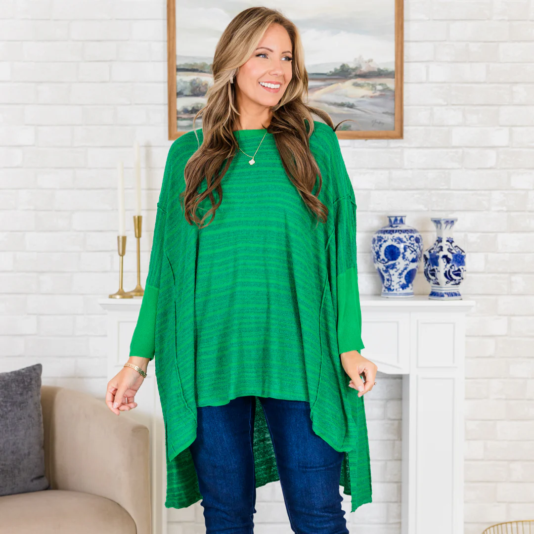 Cozy Cues Top, Green - Weilaico