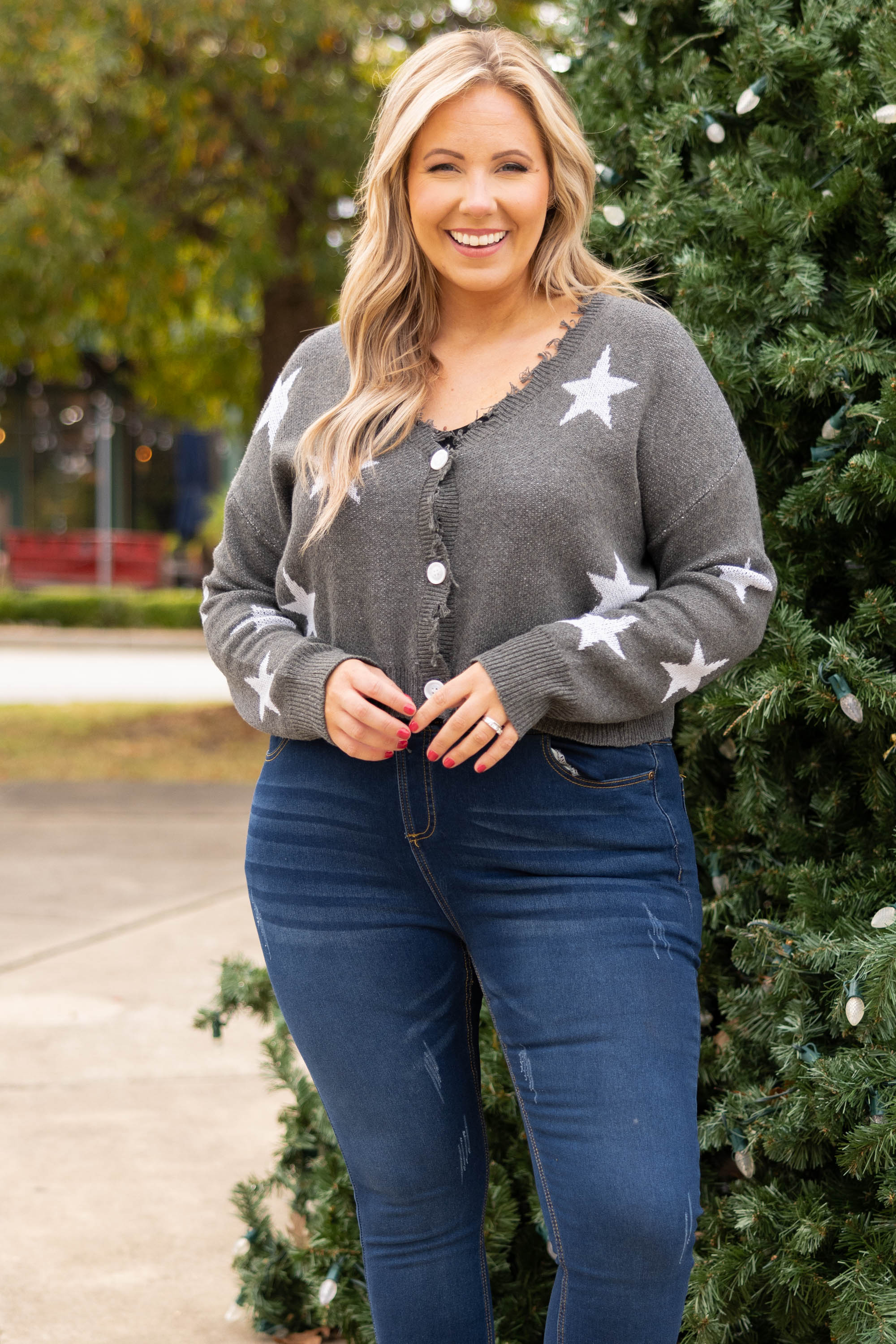 A Lovely Night Cardigan, Gray - Weilaico