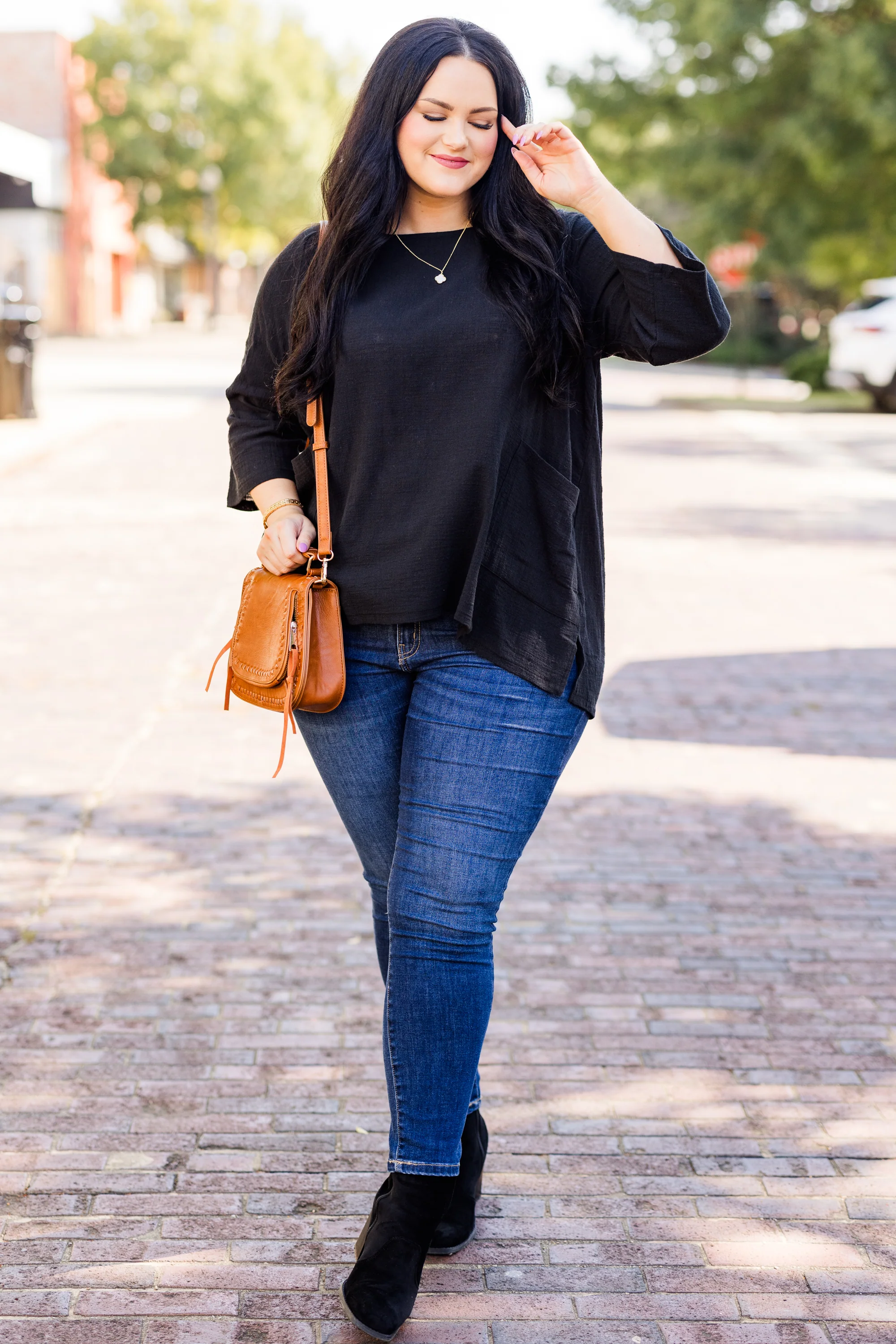 Thinking It Through Tunic, Black - Weilaico