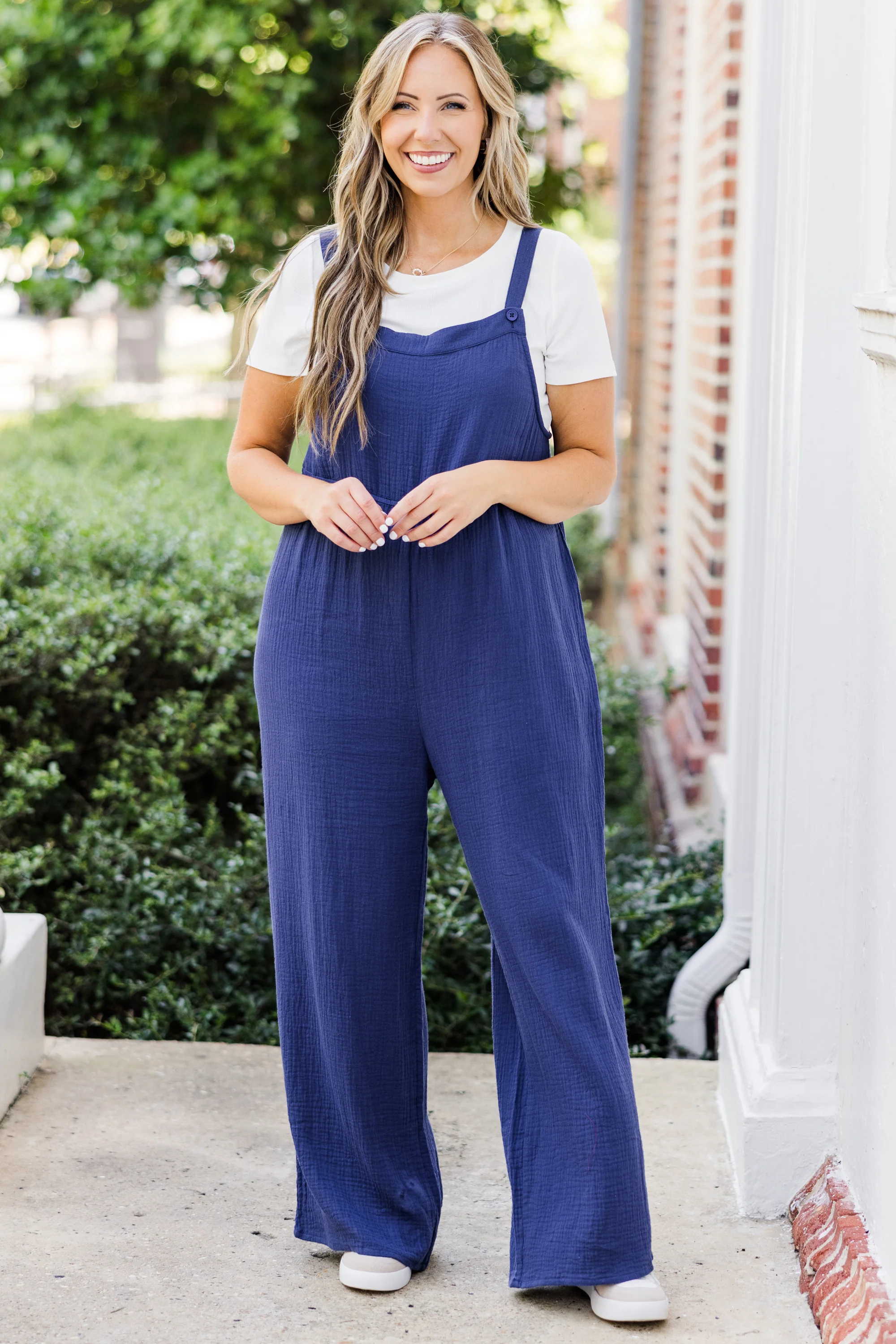 Vision To Creation Jumpsuit, Navy - Weilaico