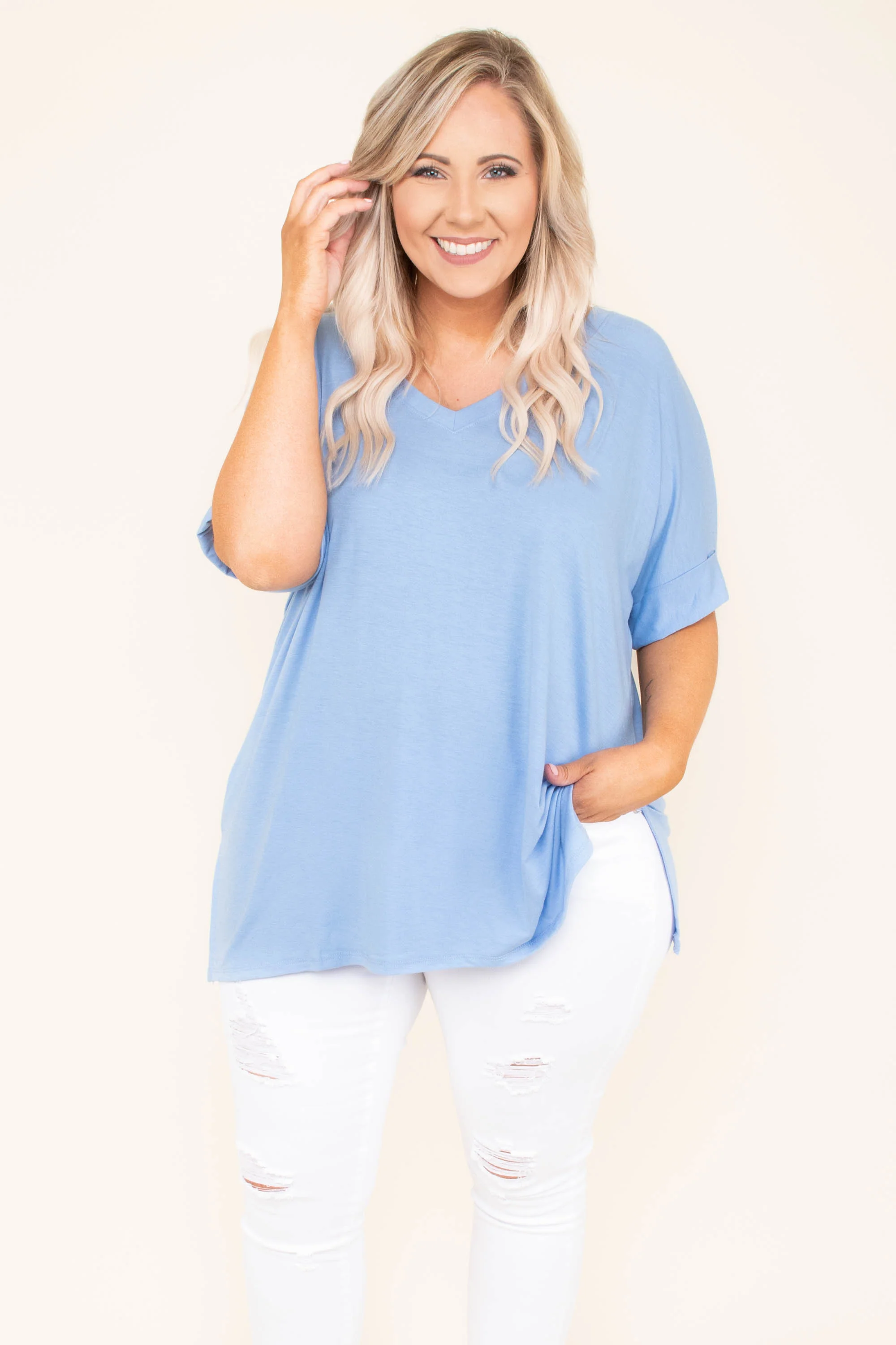 Comfy Travels Top, Spring Blue - Weilaico