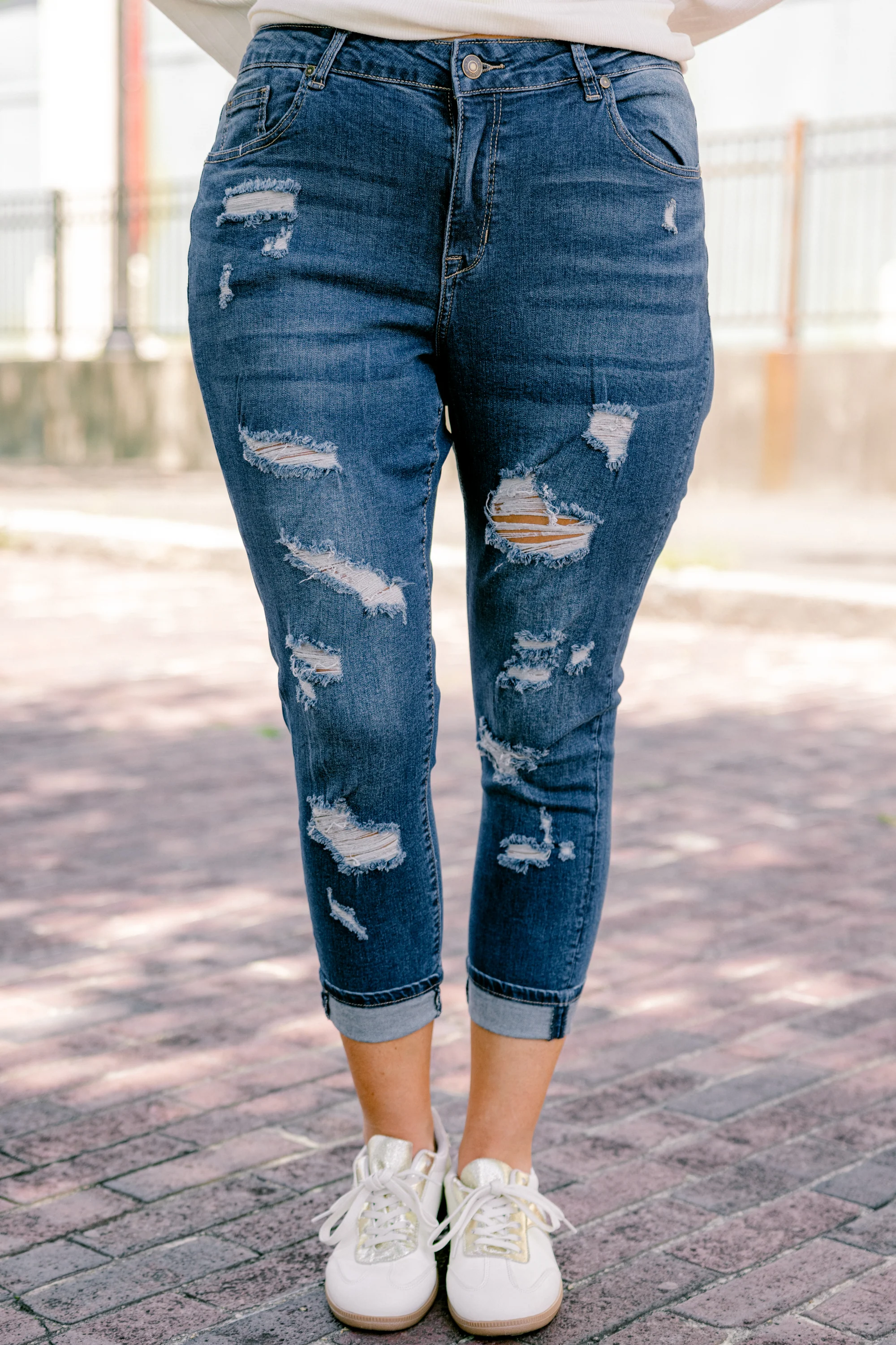 Leaving With This Jeans, Dark Wash - Weilaico