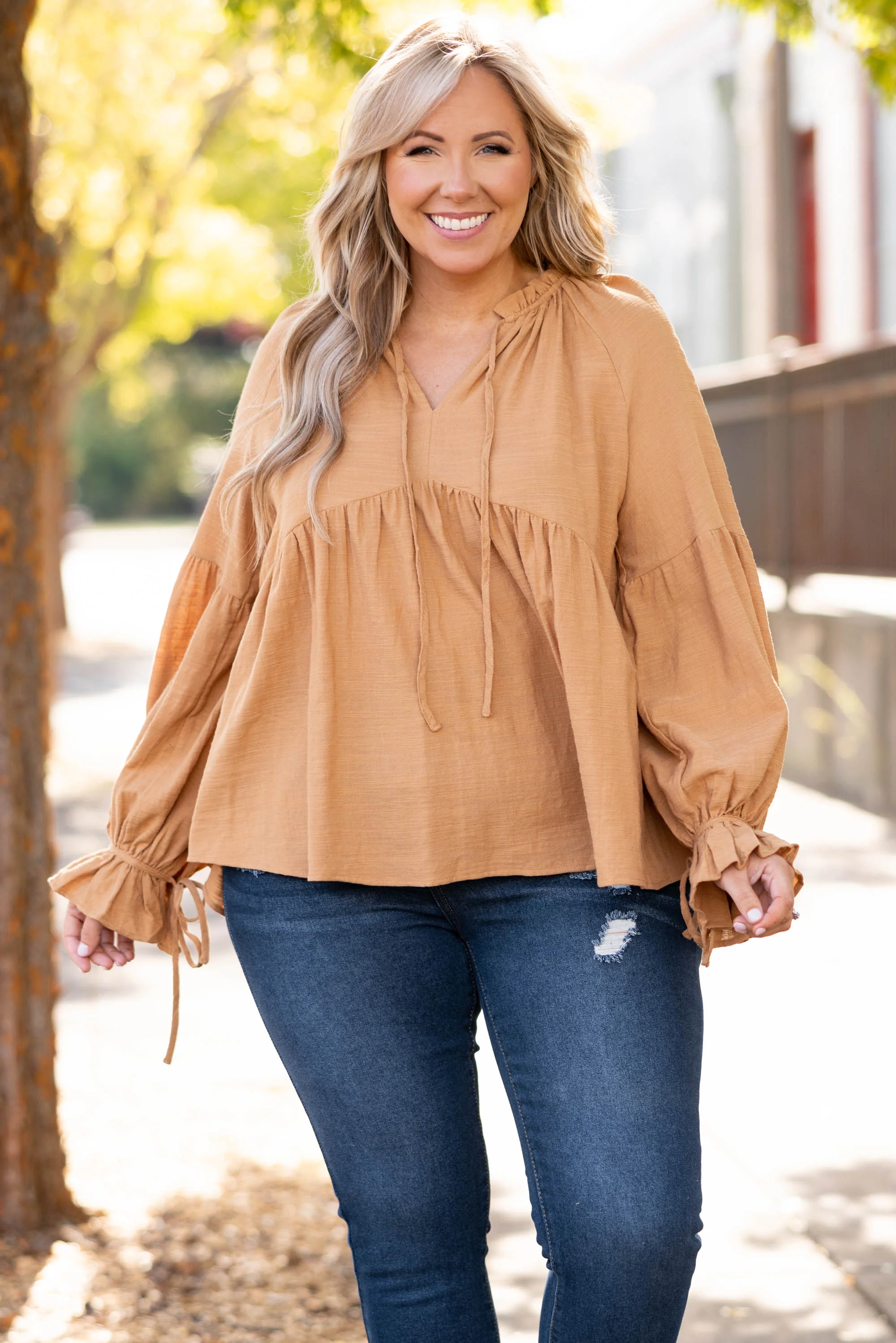 Awaiting The Future Top, Mustard - Weilaico