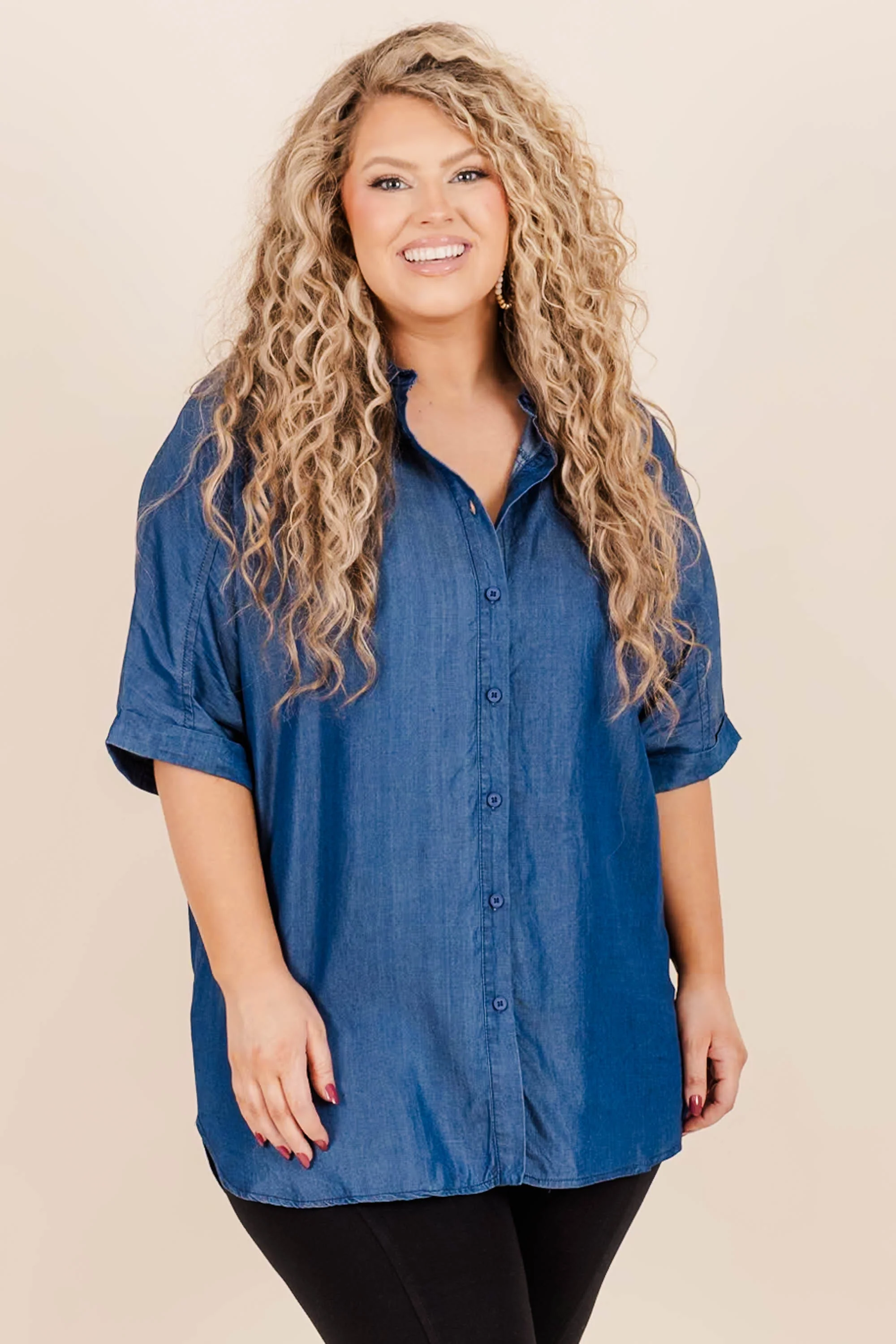 Call It How You See It Top, Dark Wash - Weilaico