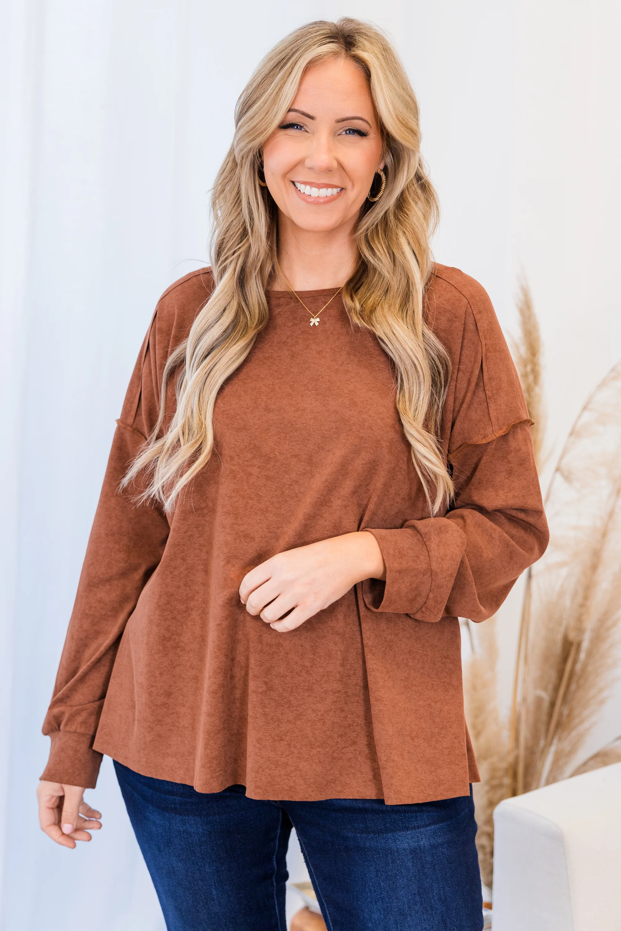 Bed Head Top, Brown - Weilaico