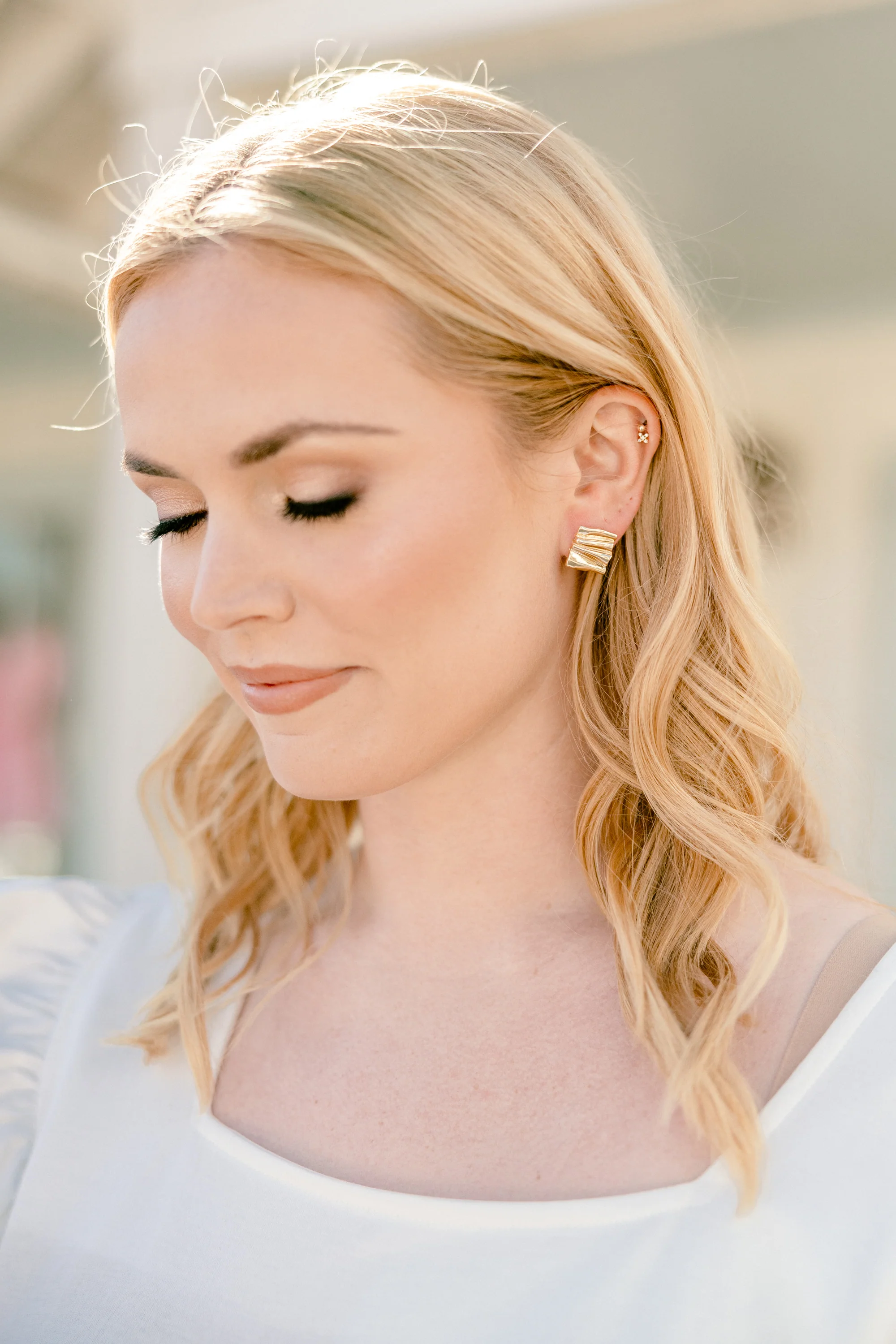 Keep It Together Earrings, Gold - Weilaico