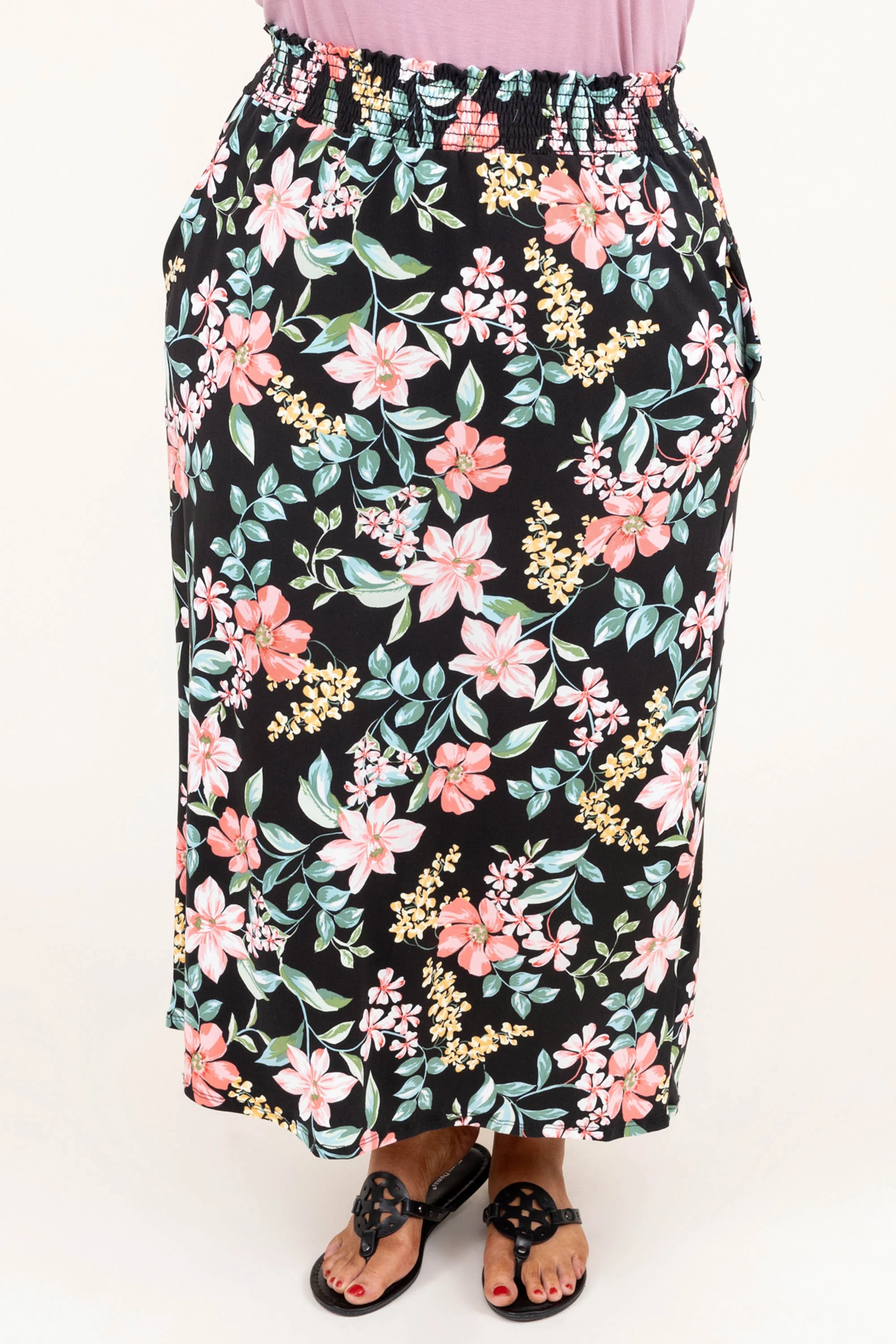 No Drama Here Maxi Skirt, Black - Weilaico