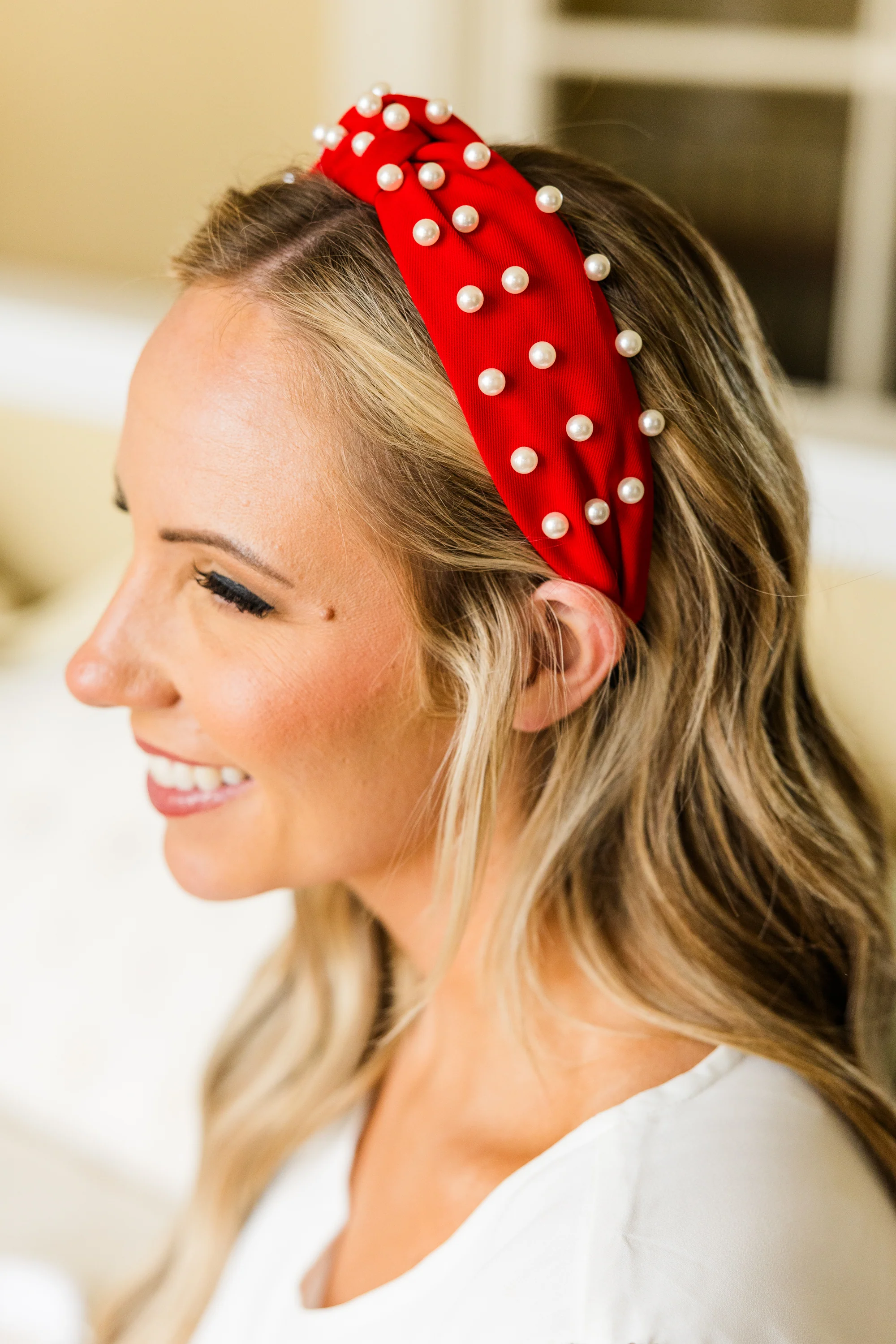 Jingle Ladies Headband, Red - Weilaico