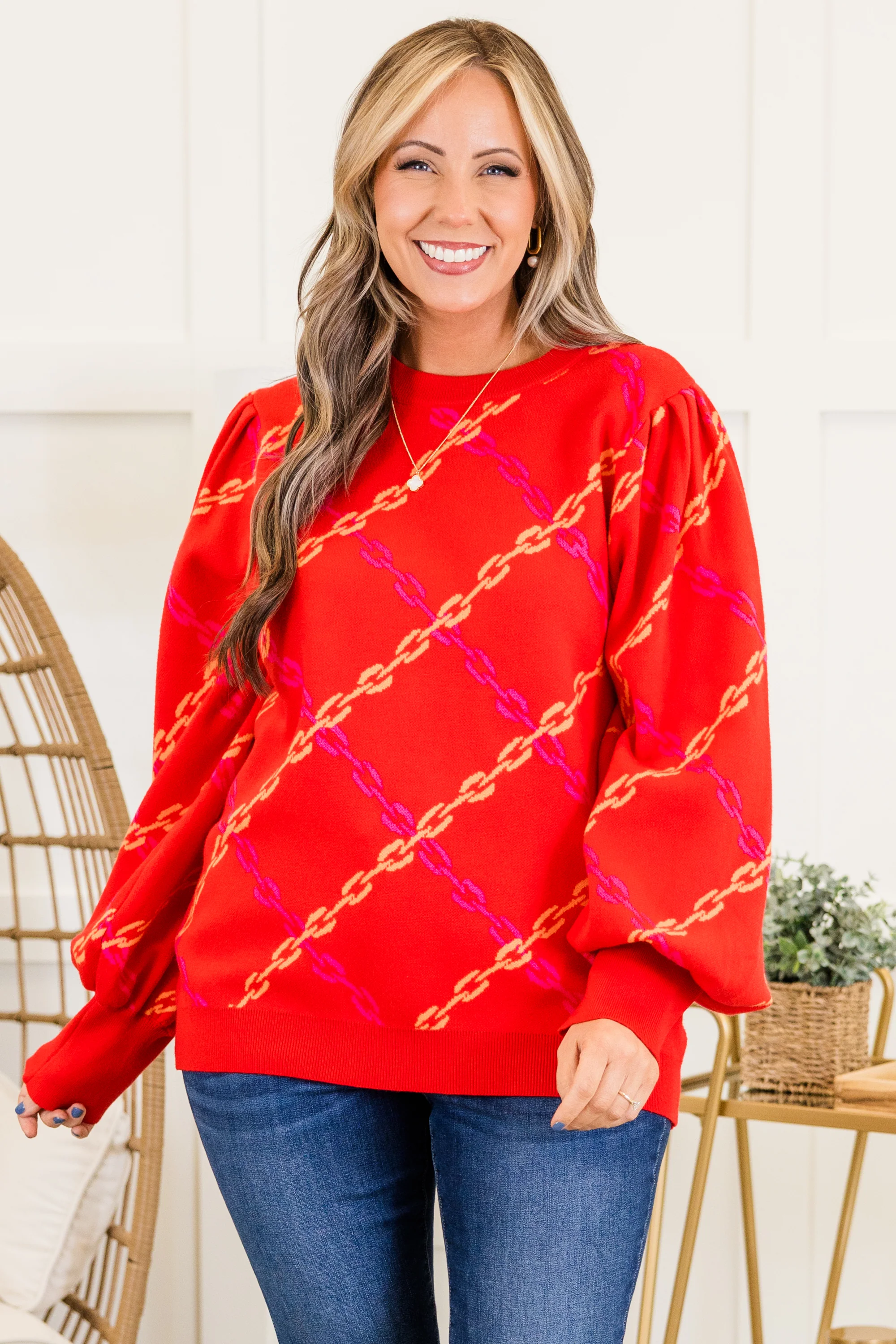 Where's My Present Sweater, Red - Weilaico