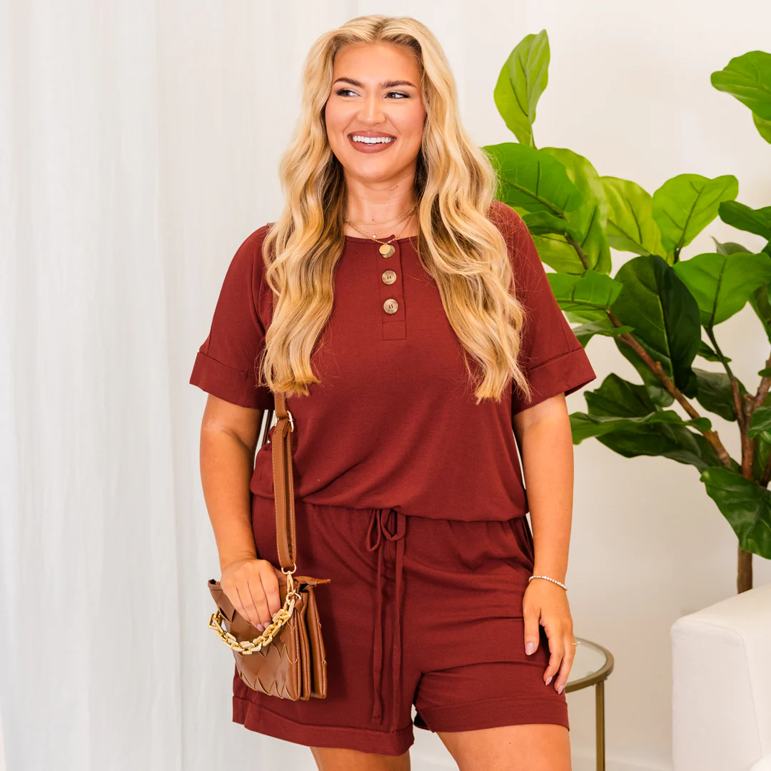 The Best Attitude Romper, Fired Brick - Weilaico