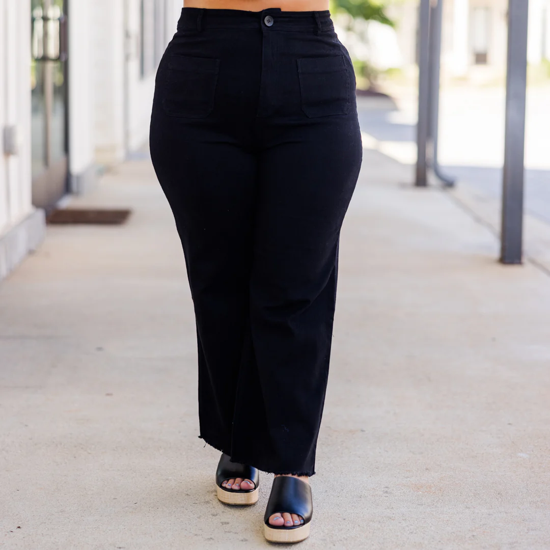 Girl On The Go Jeans, Black - Weilaico