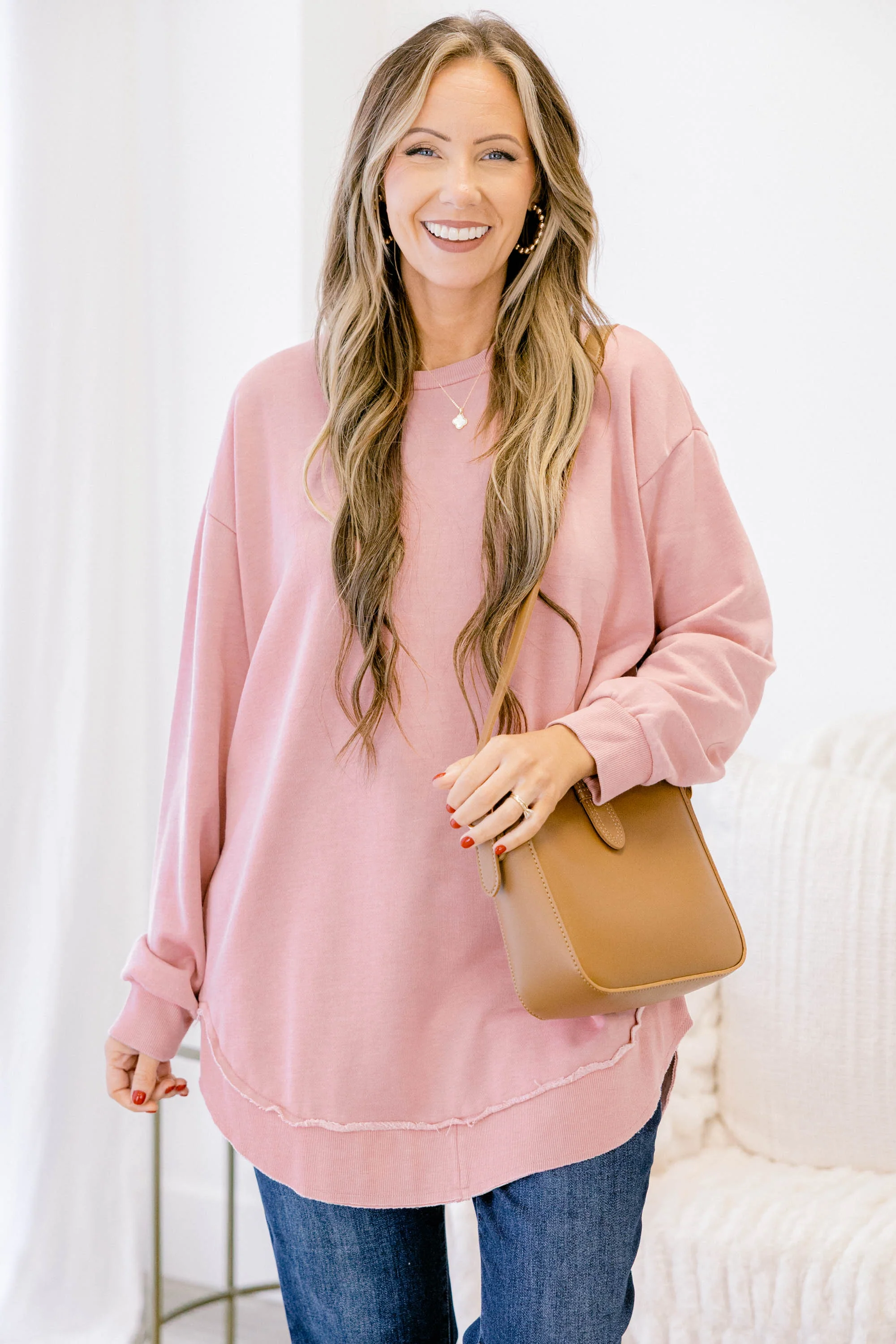 My Life In Pink Tunic, Light Pink - Weilaico