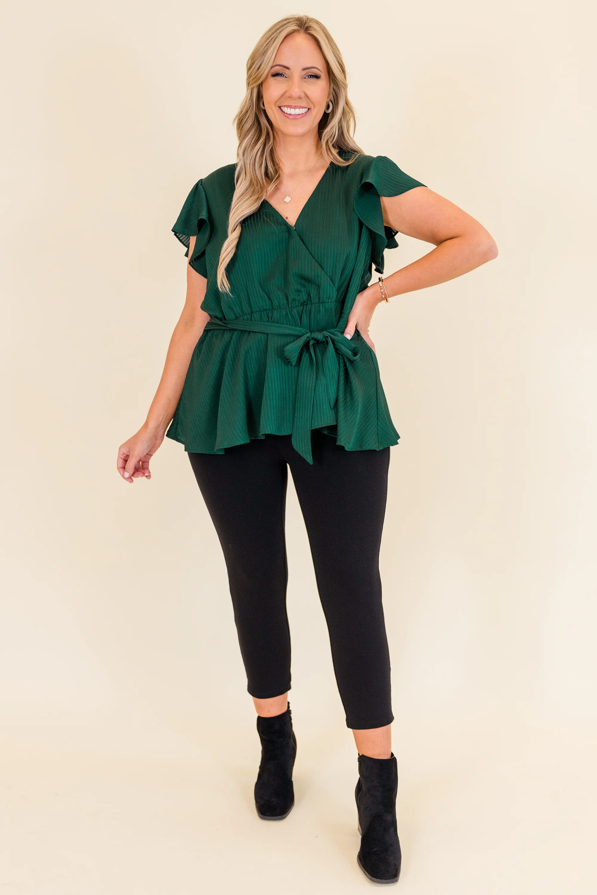 Like A Jewel Top, Green - Weilaico