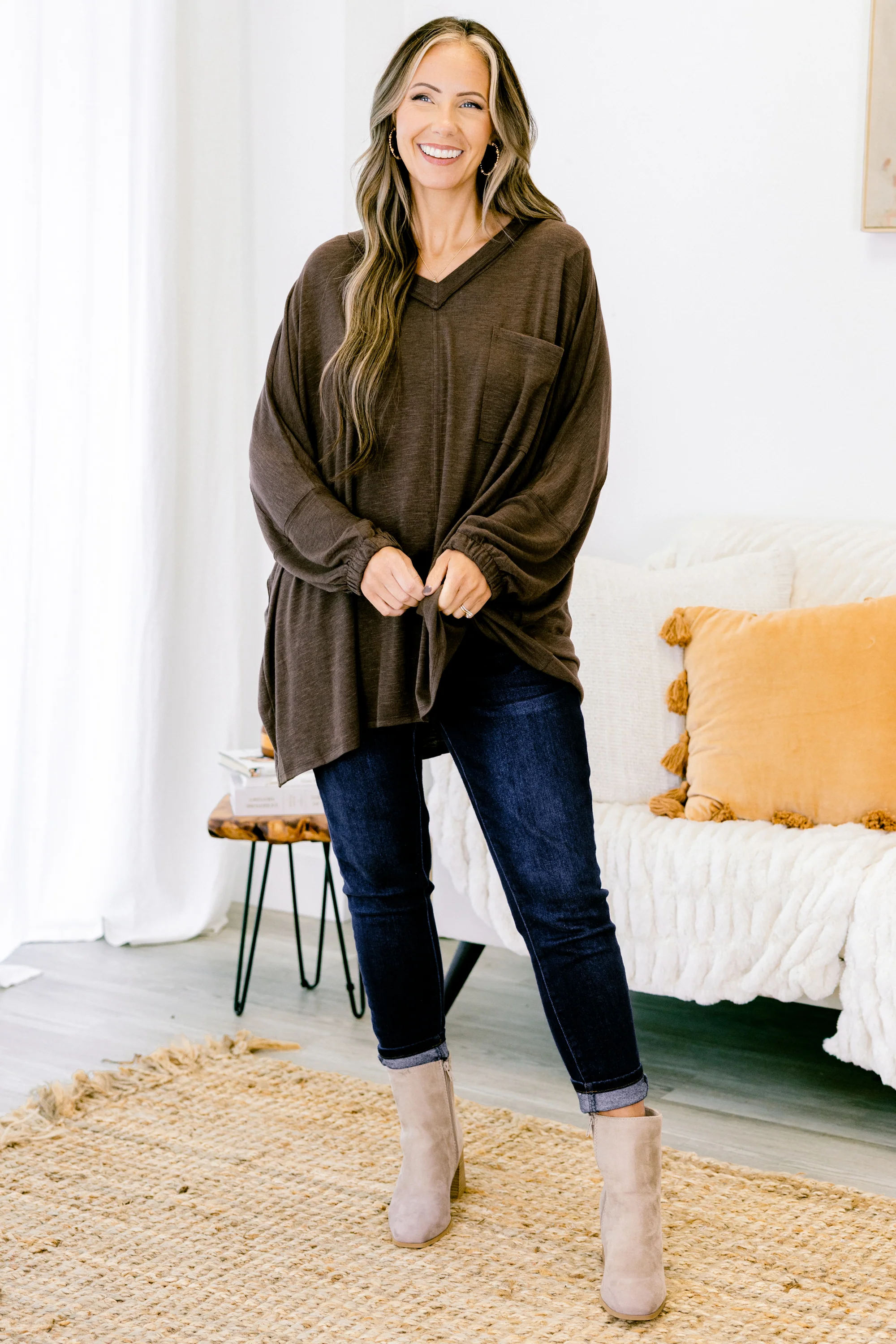 Say The Words Top, Chocolate - Weilaico