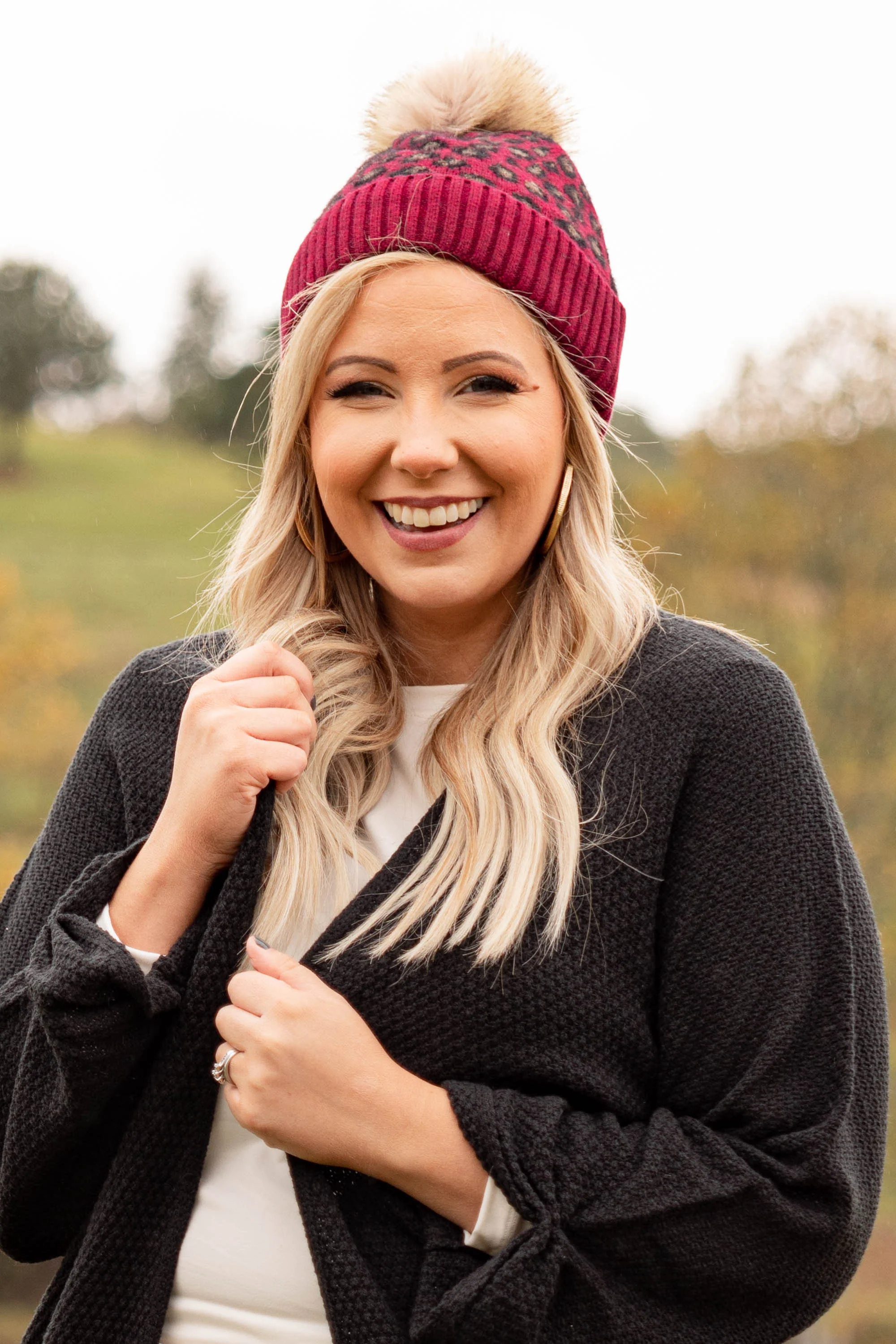 Wild And Fierce Beanie, Burgundy - Weilaico