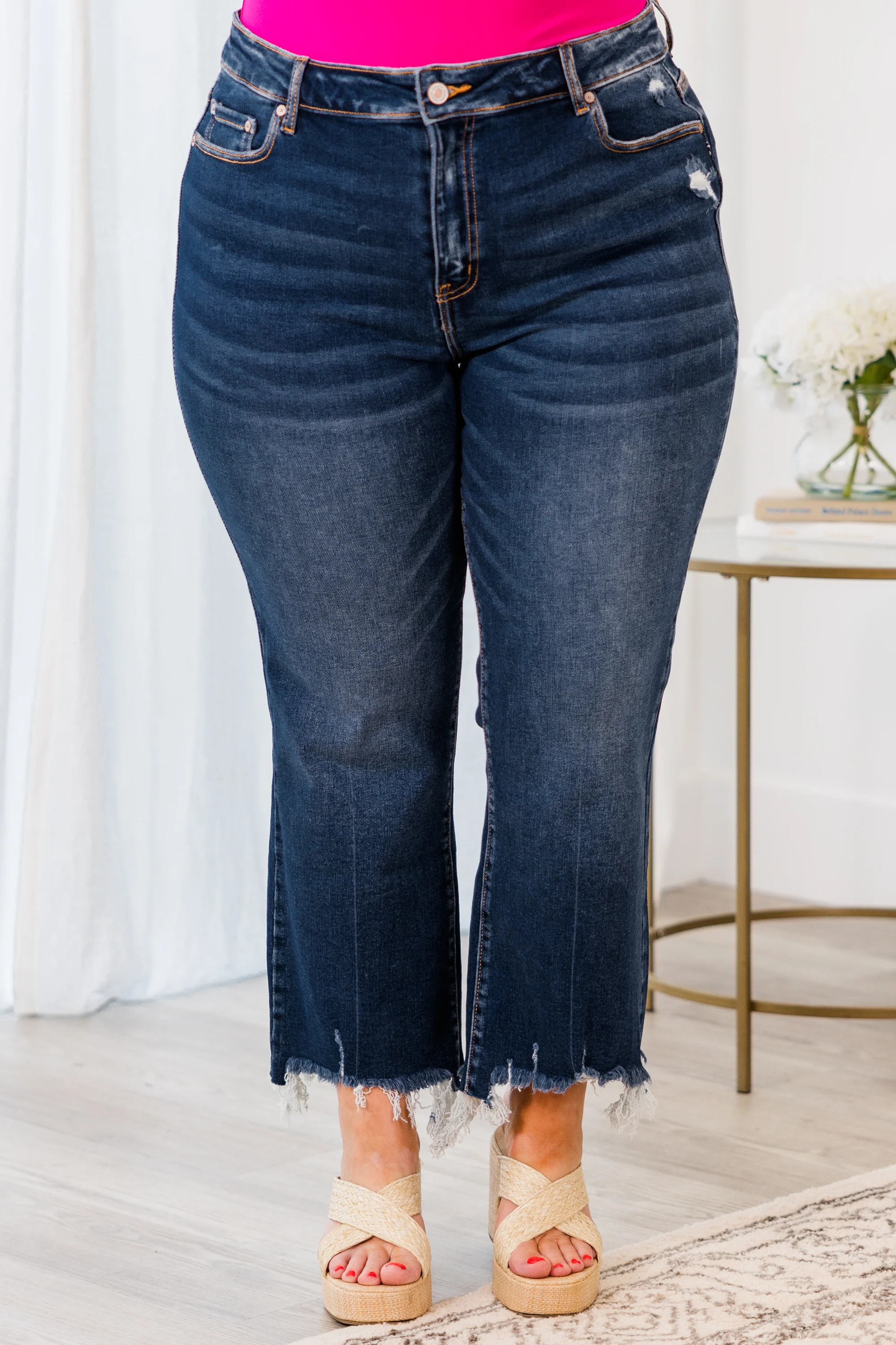 Sweet Crush Jeans, Dark Wash - Weilaico