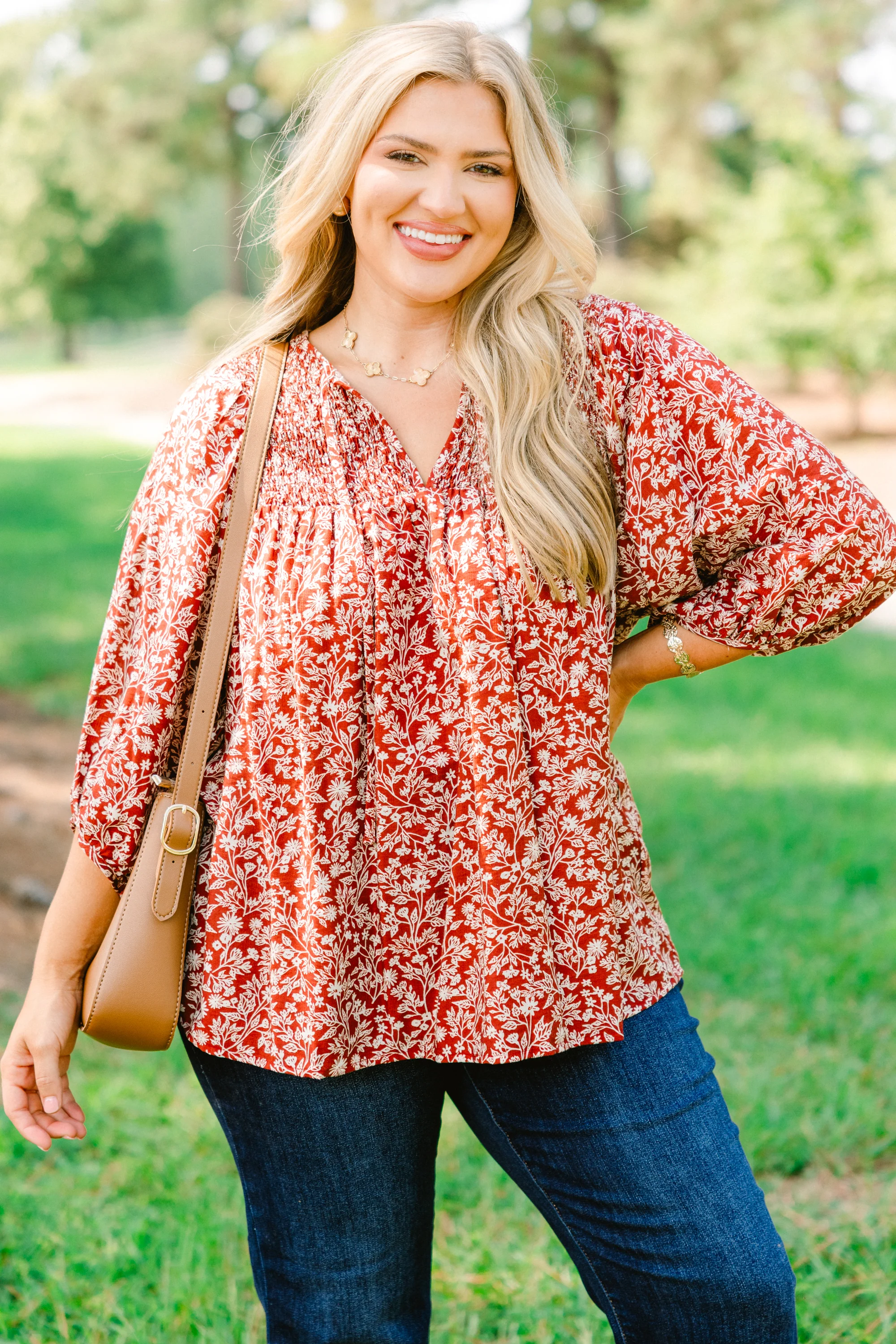 With The Flow Top, Red - Weilaico