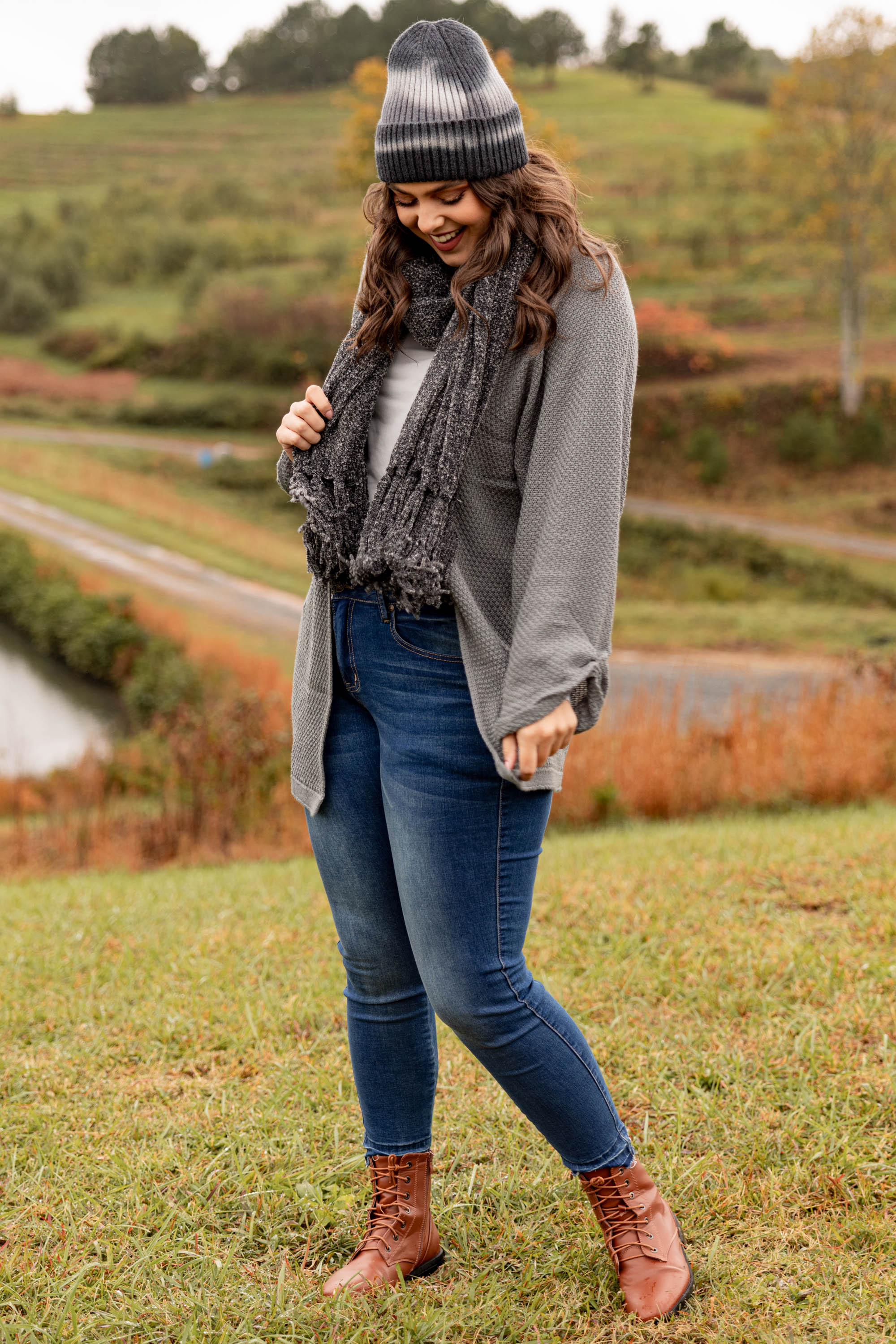 Weft In Warmth Scarf, Black - Weilaico