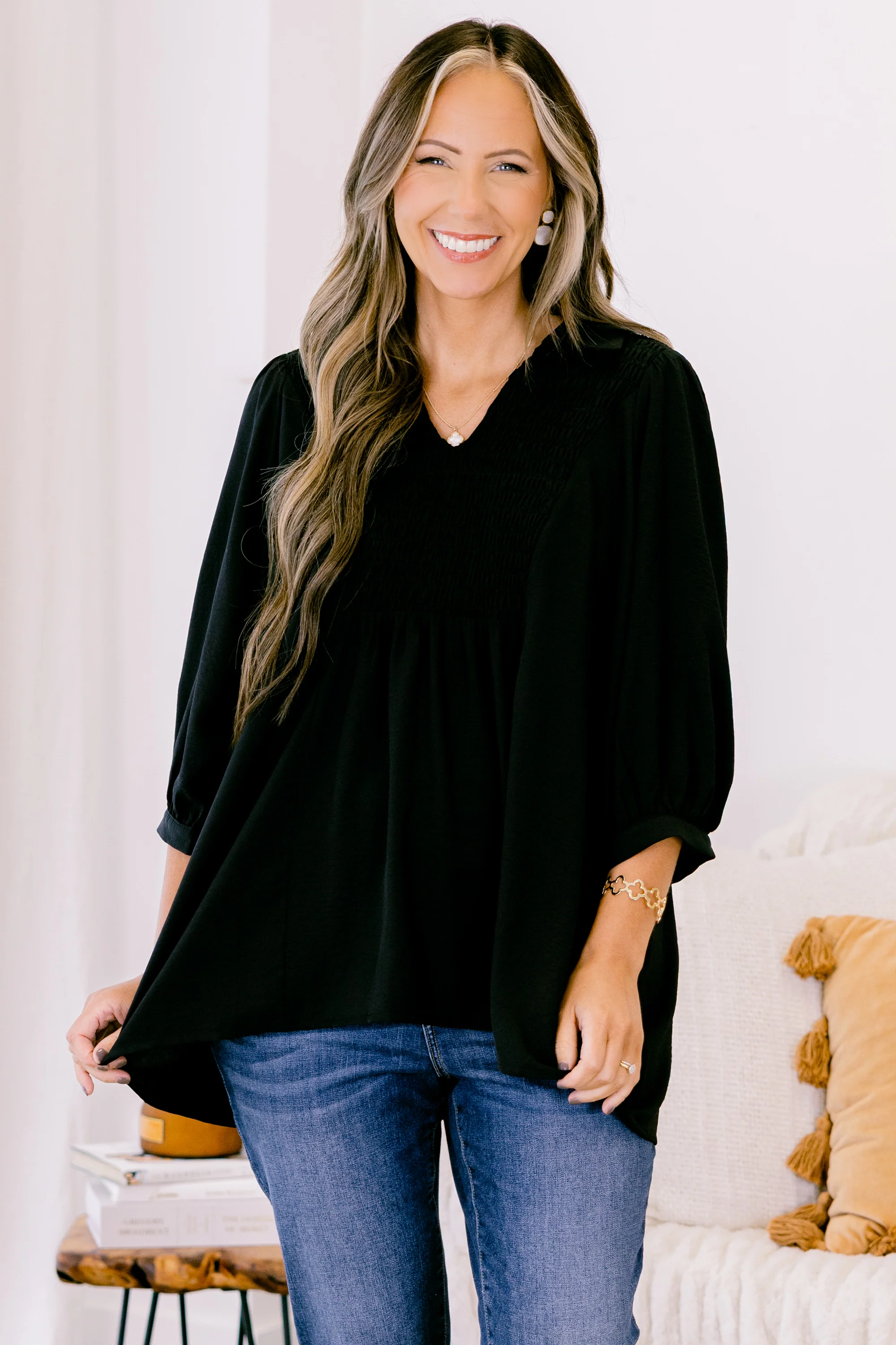 What Can I Do Top, Black - Weilaico