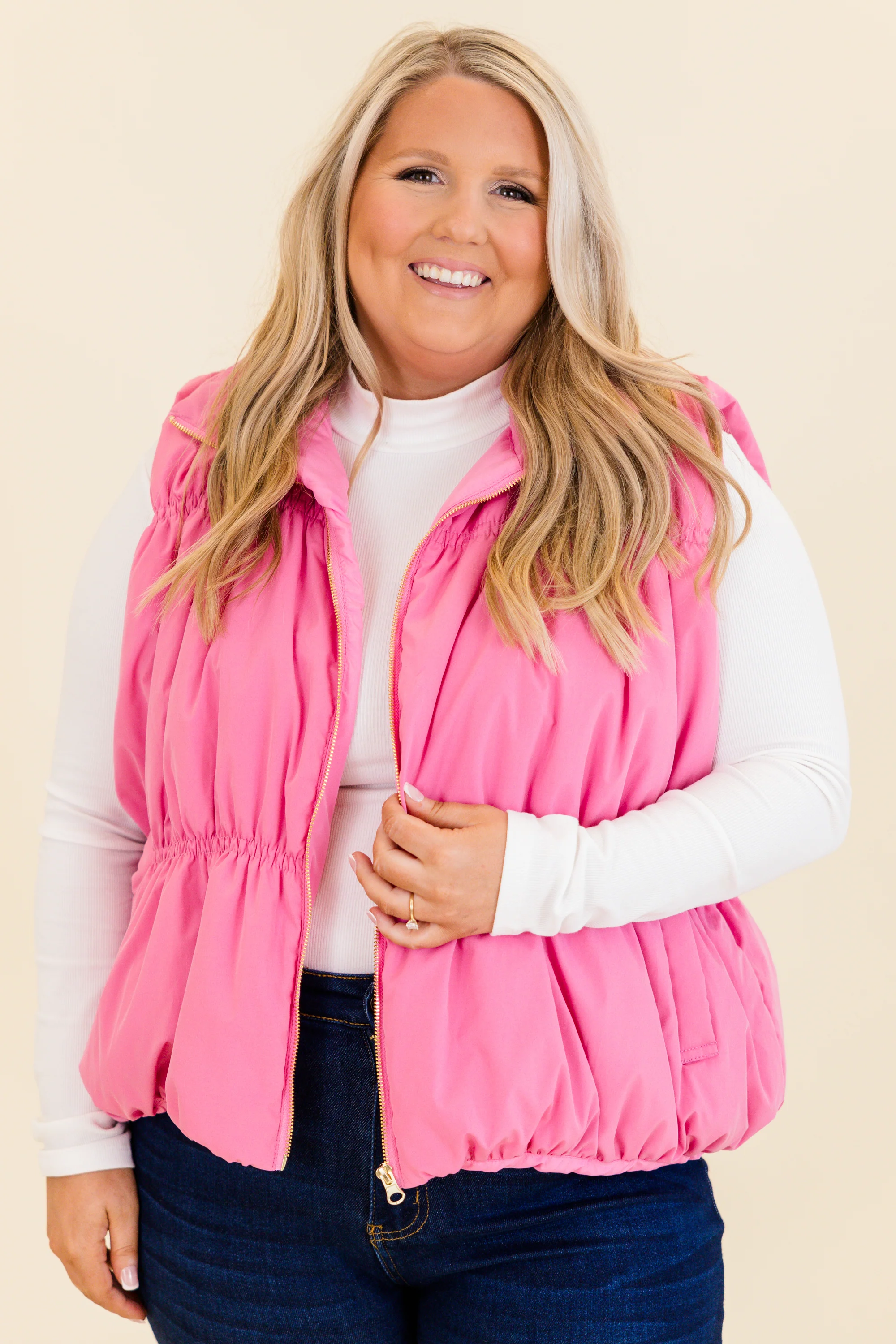 Behind Blue Eyes Vest, Pink - Weilaico