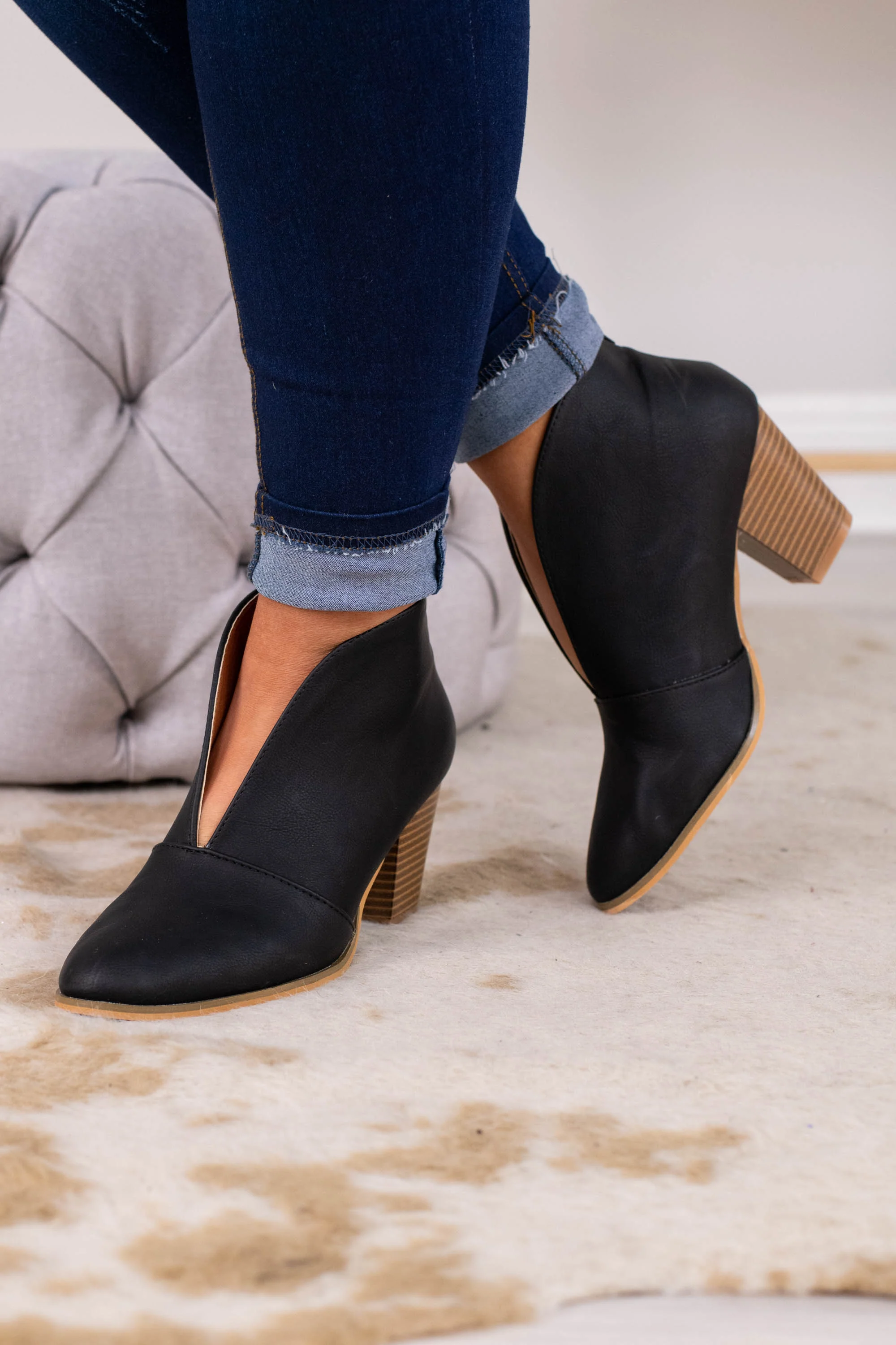 Keep On Walkin' Booties, Black - Weilaico