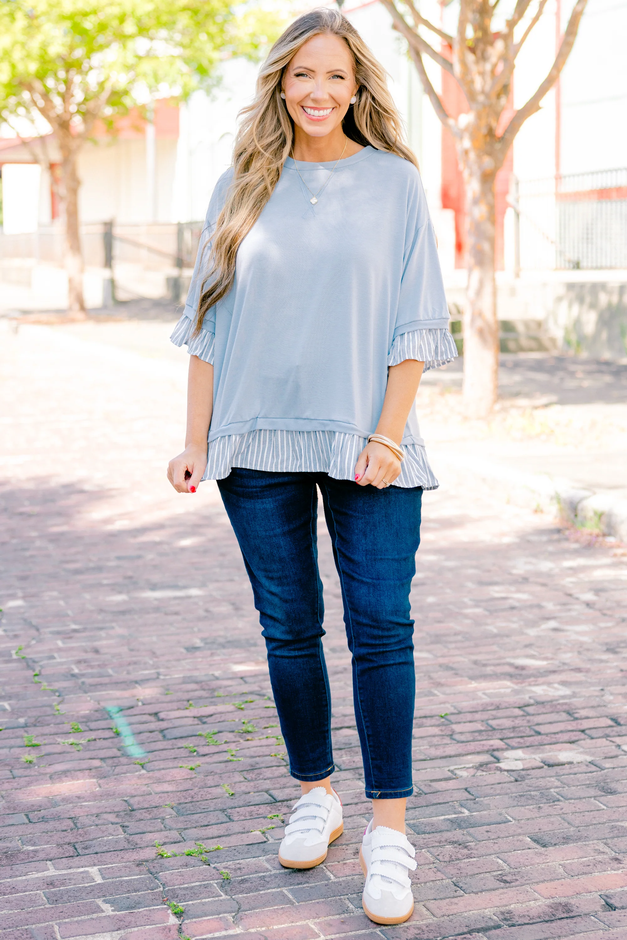 Letting It Be Top, Blue - Weilaico