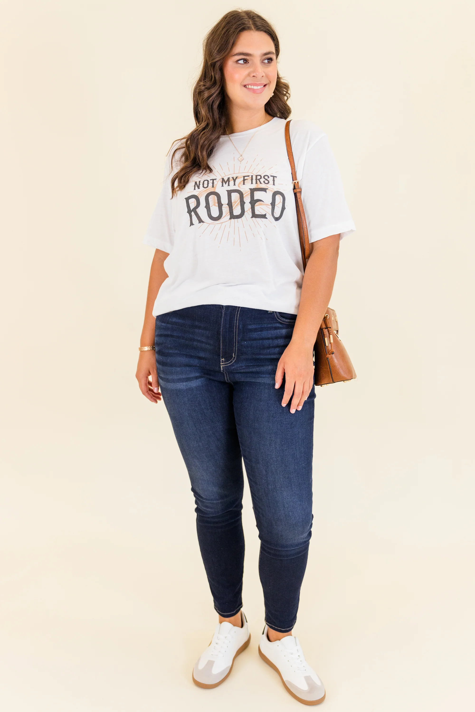 Not My First Rodeo Tee, Solid White Triblend - Weilaico