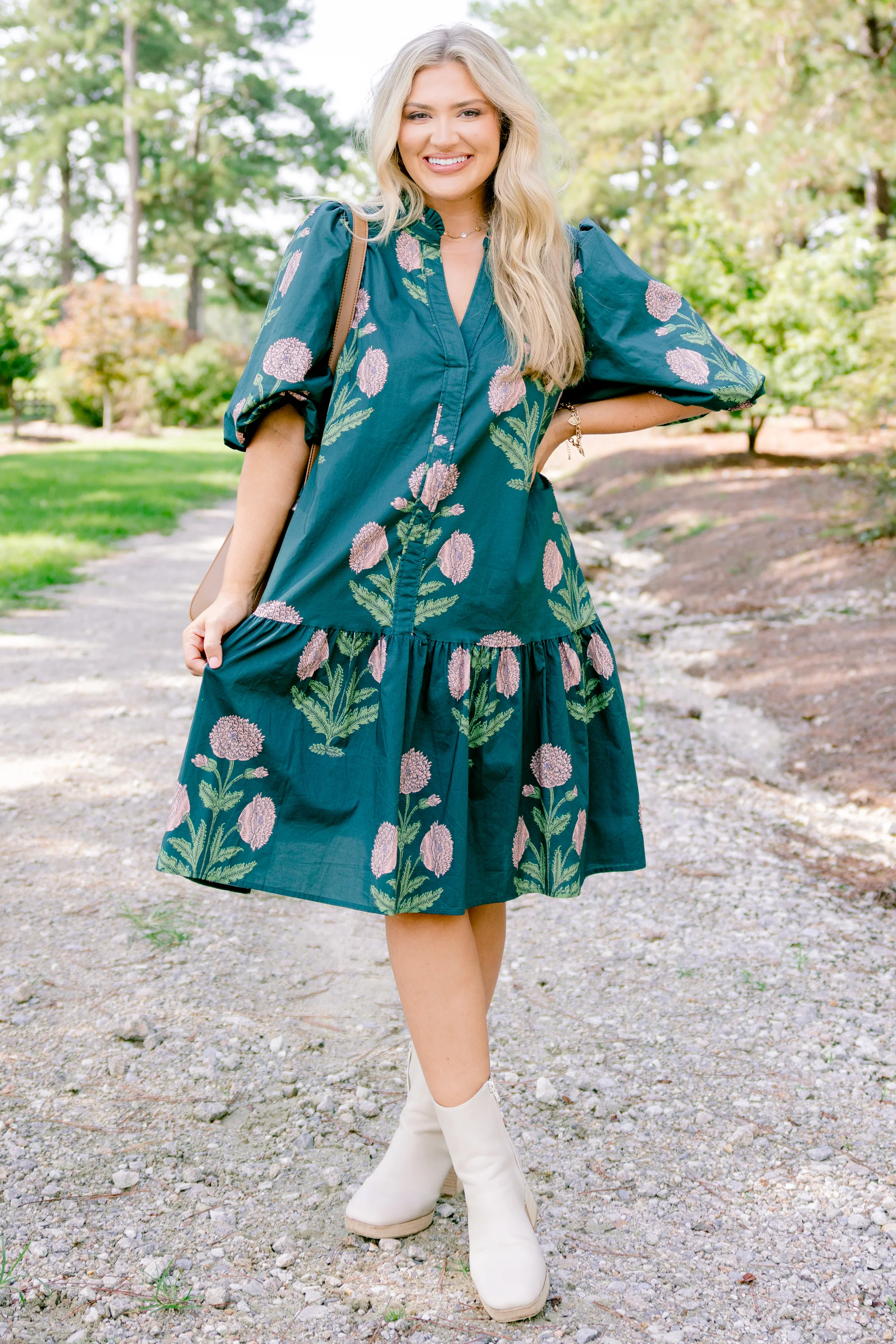 Nothing Was Ever The Same Dress, Hunter Green - Weilaico