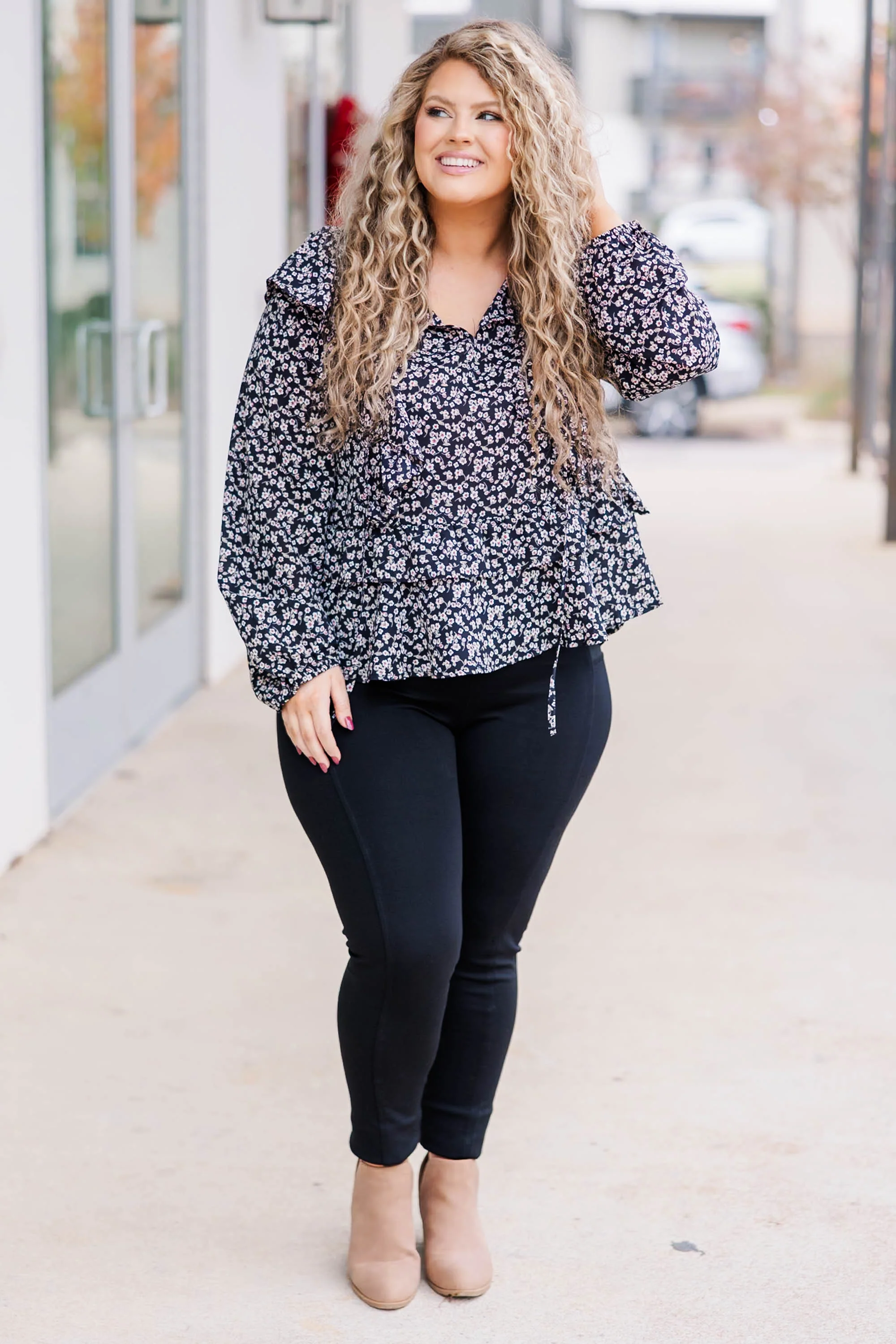 Welcome To My Place Top, Black - Weilaico