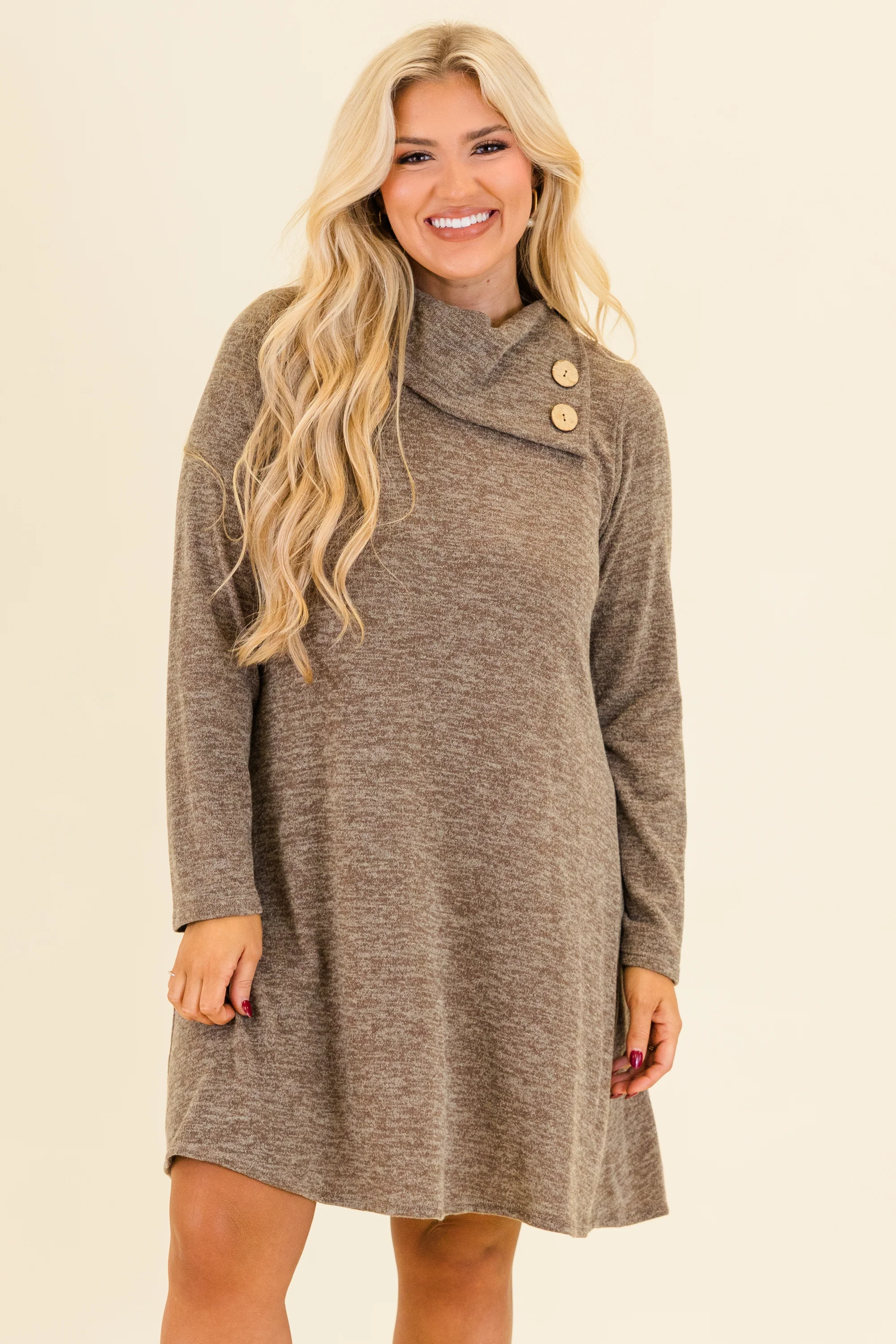 Lose My Breath Dress, Mocha - Weilaico