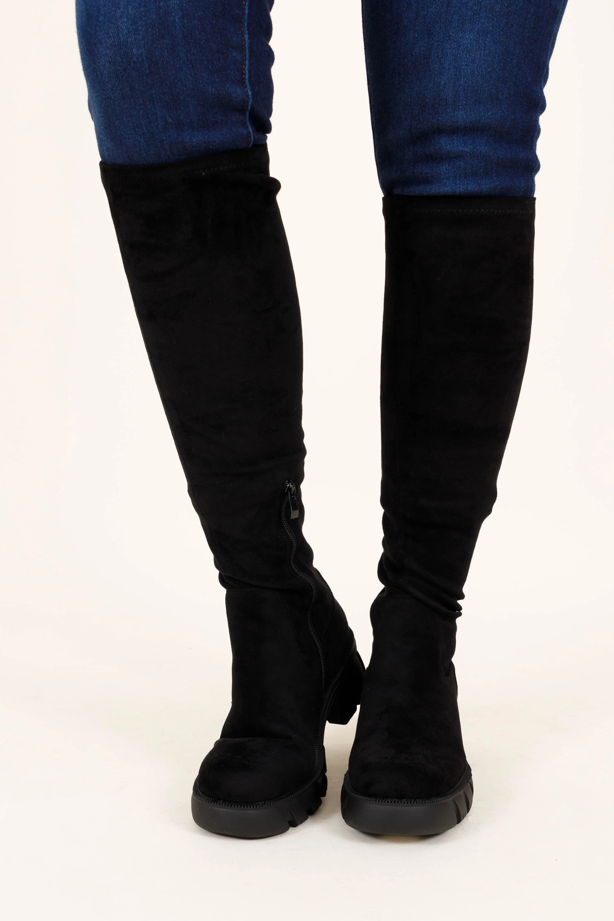 Kickin' Rocks Wide Calf Boots, Black - Weilaico