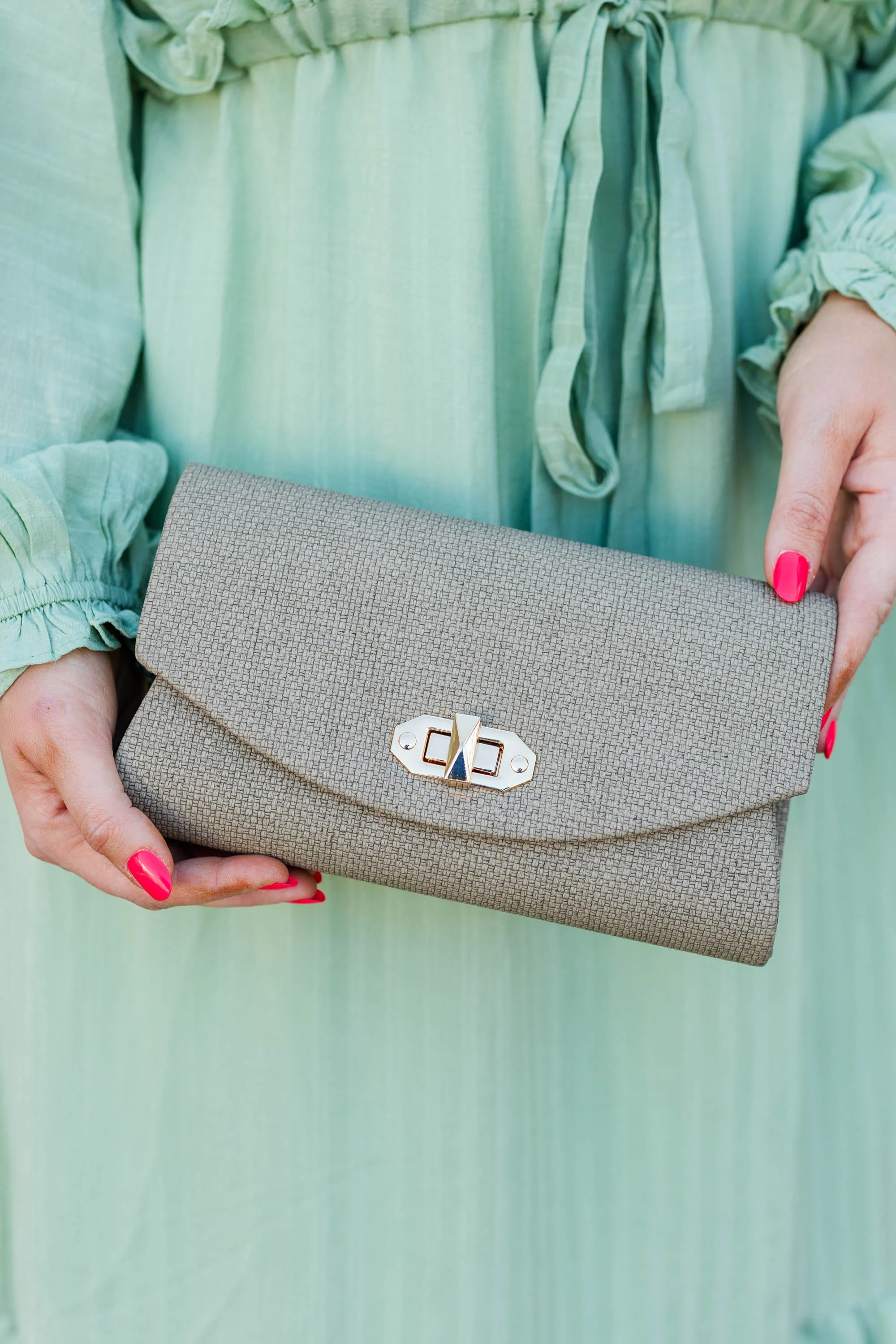 First Class Only Handbag, Taupe - Weilaico