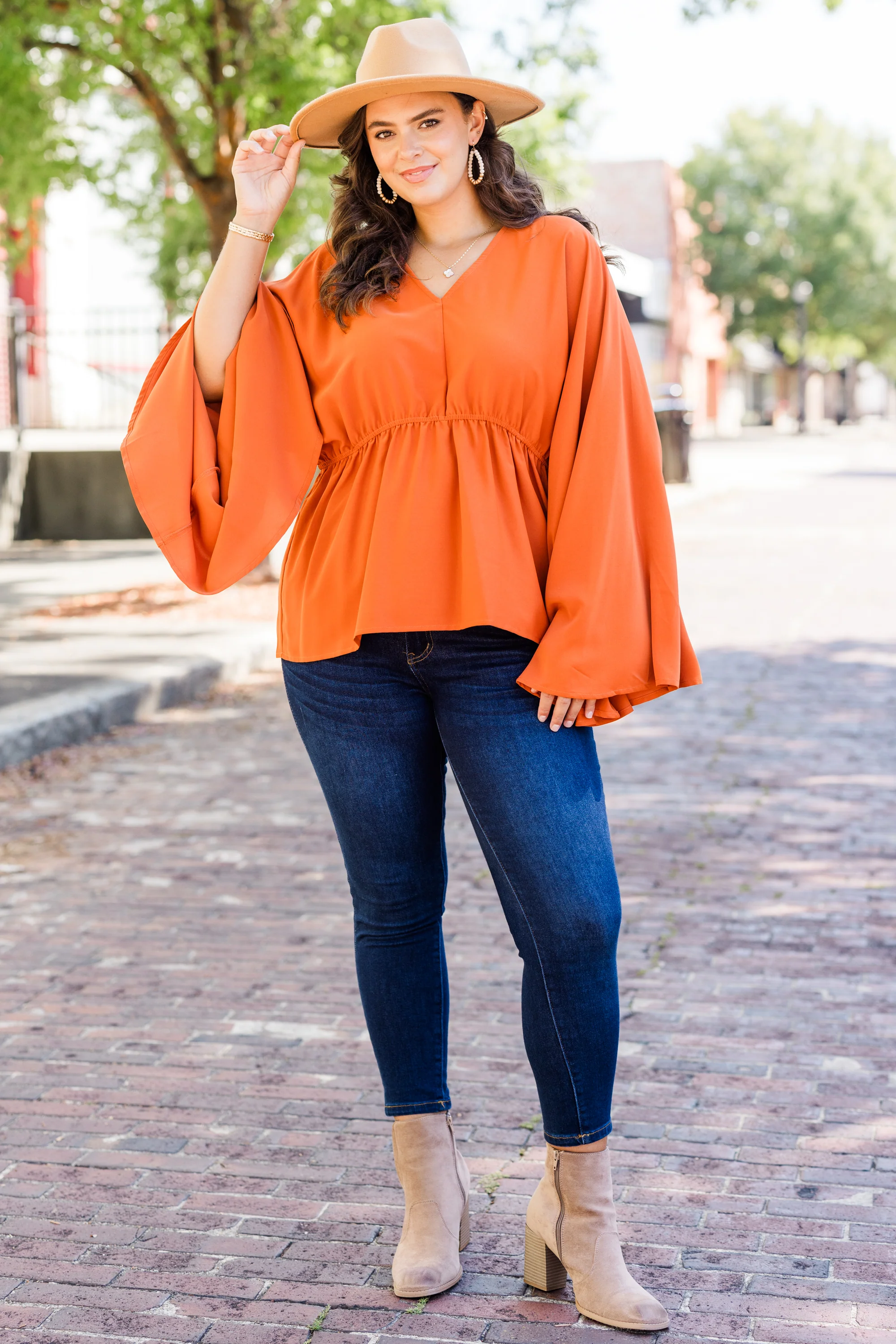 Snapdragon Top, Orange - Weilaico