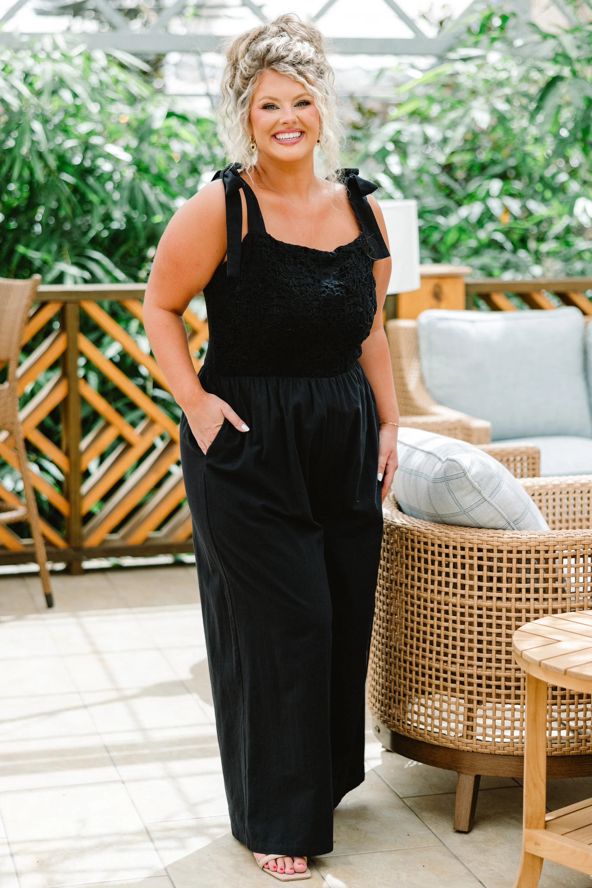 Let's Dance Tonight Jumpsuit, Black - Weilaico