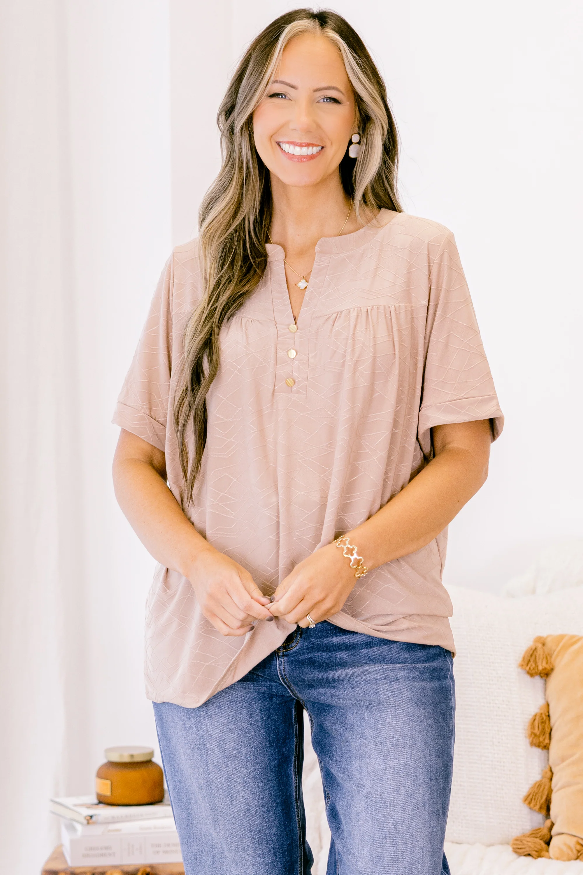 Time Passes By Top, Mocha - Weilaico