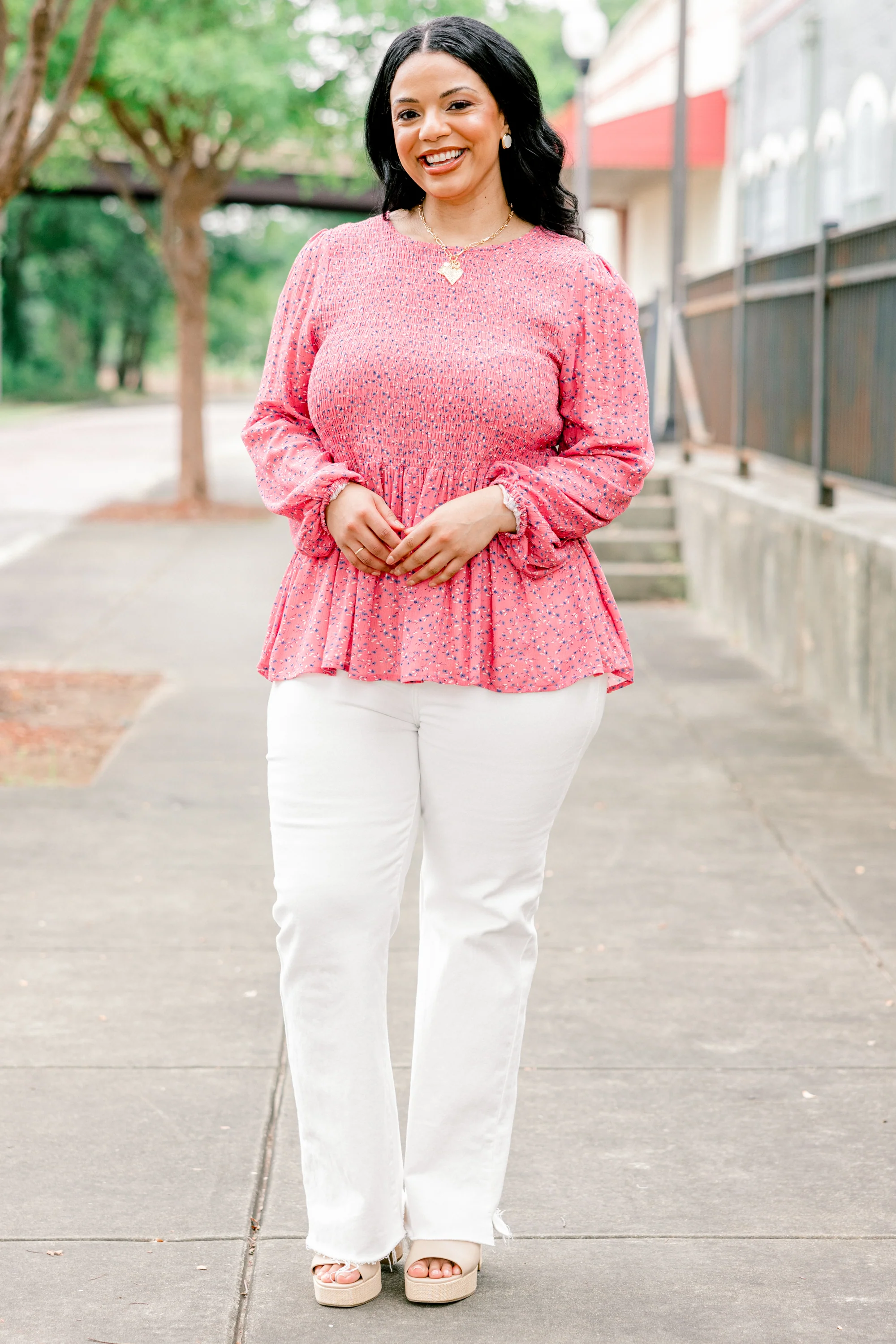 Wallflower Kisses Top, Dusty Rose - Weilaico