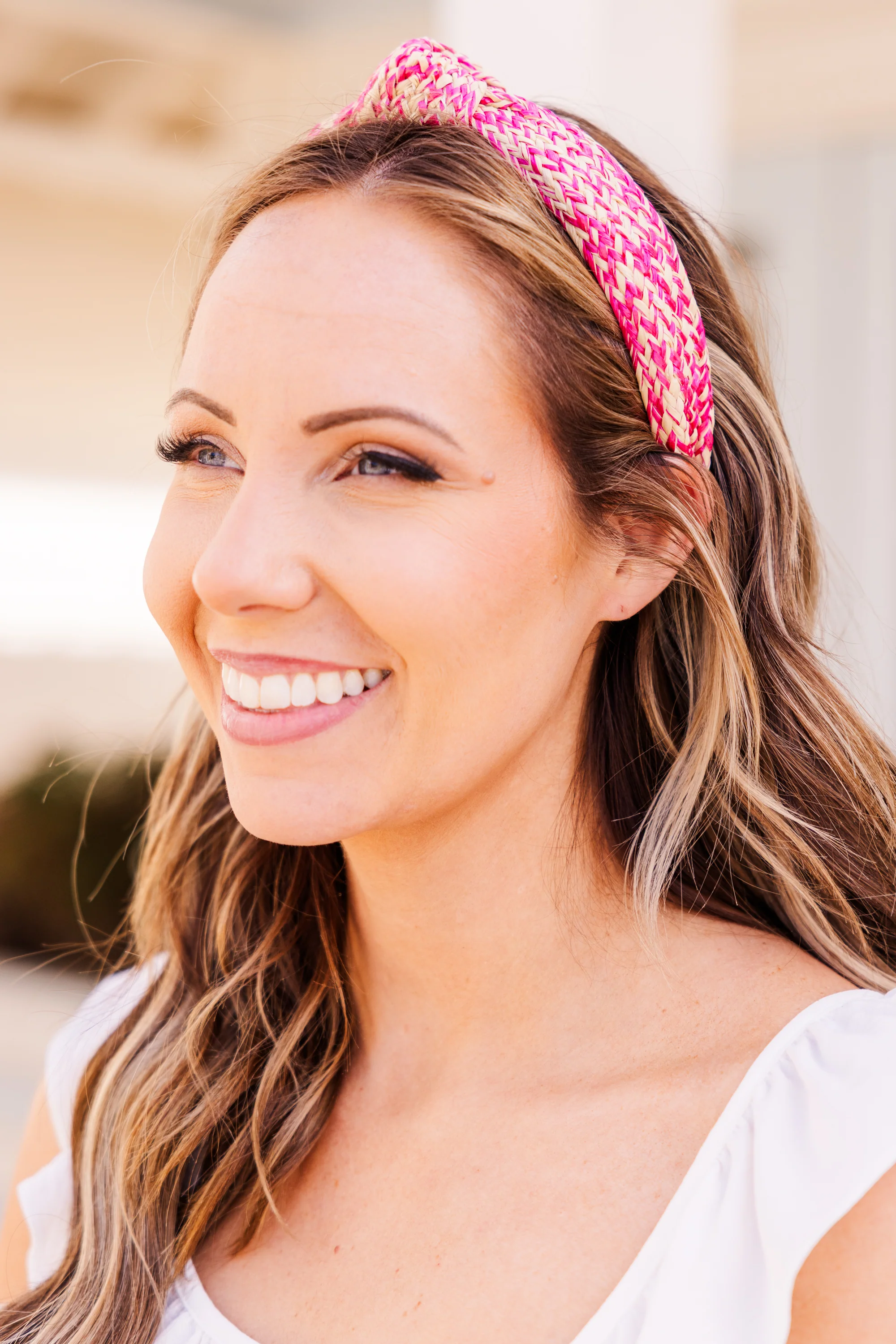 Don't Worry, Beach Happy Headband, Fuchsia - Weilaico