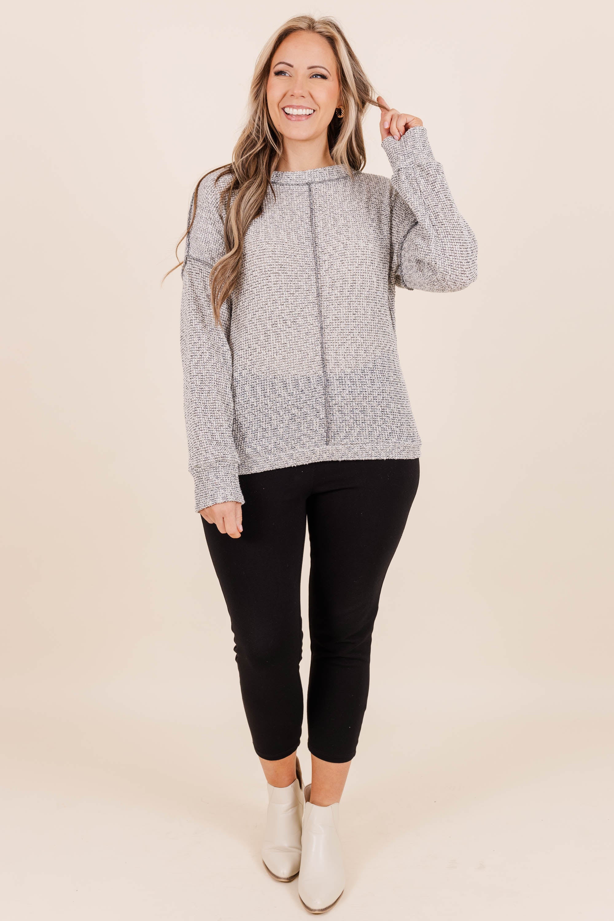 Chill It Out Sweater, Grey - Weilaico
