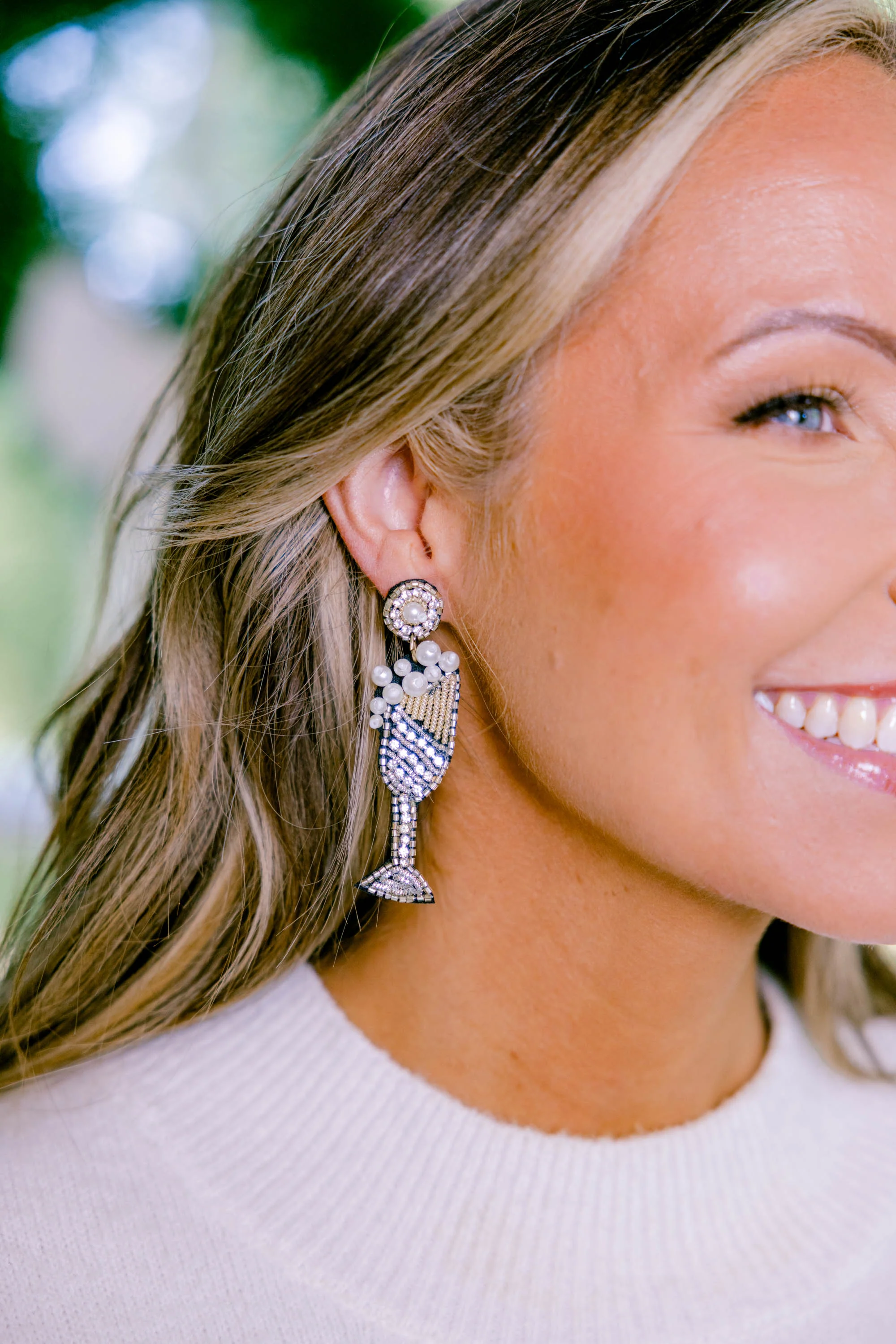 Cheers To New Beginnings Earrings, Gold - Weilaico