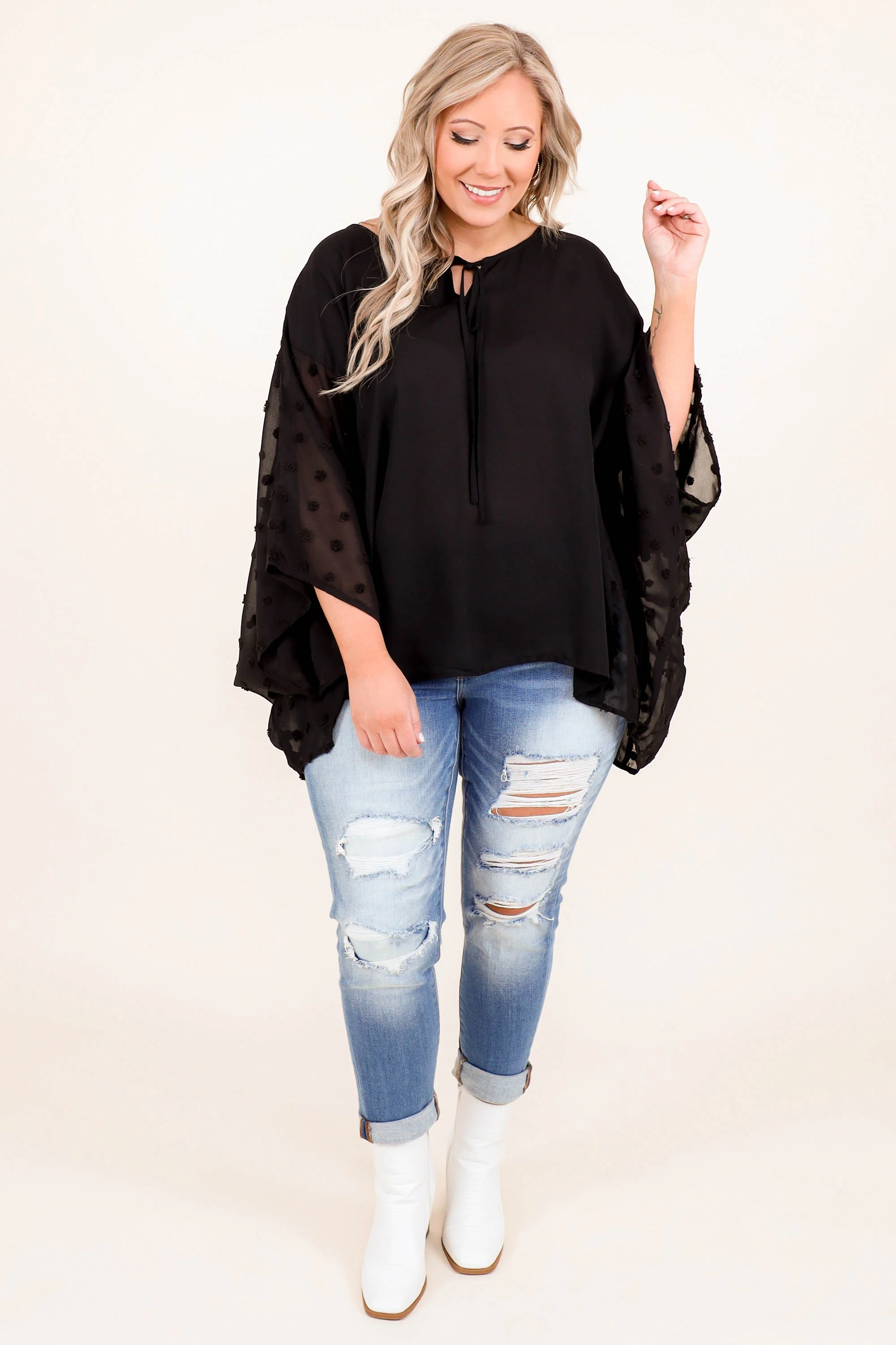 Chase Me Sweetie Top, Black - Weilaico