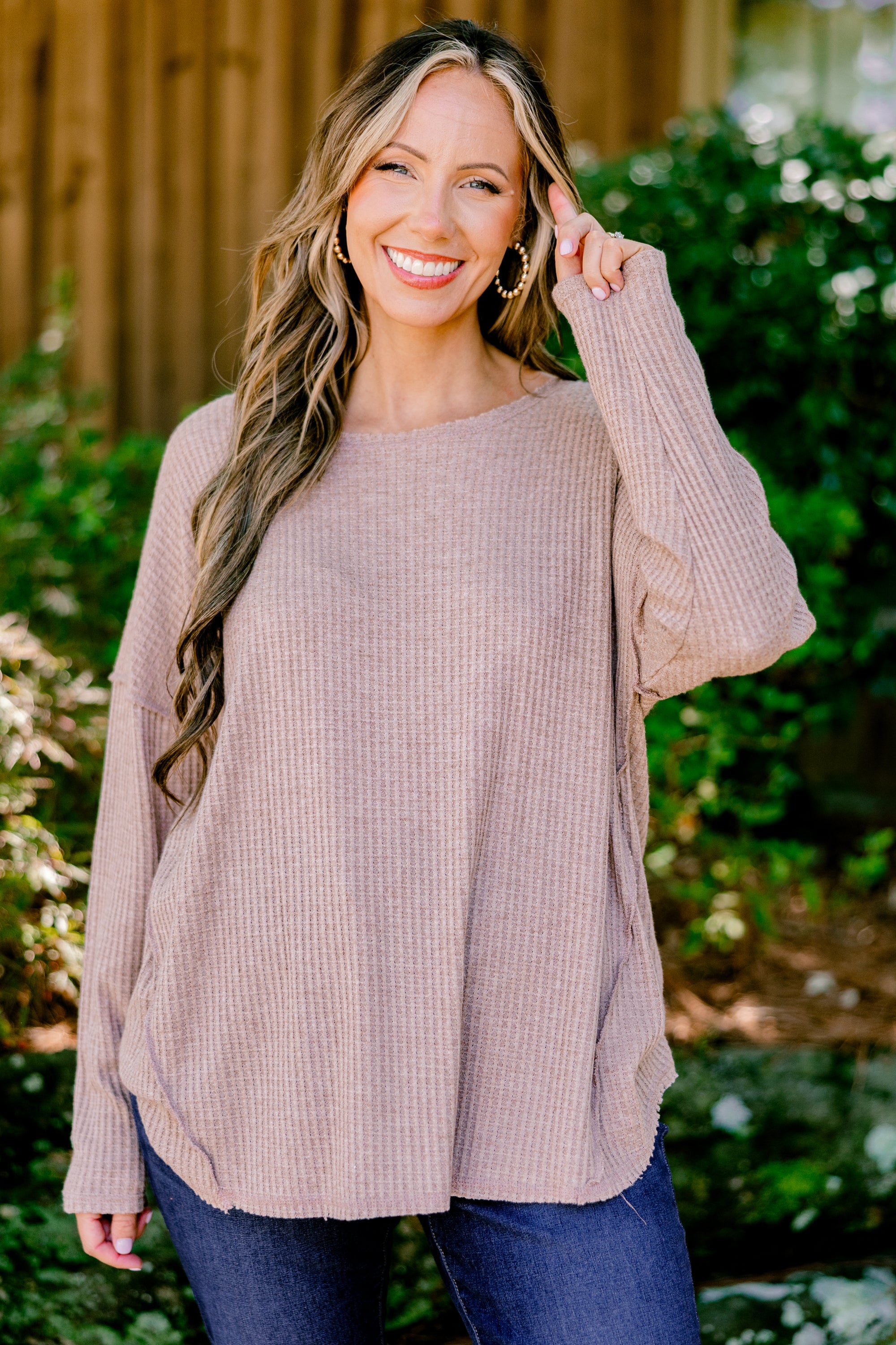 Can't Stop Love Top, Taupe - Weilaico