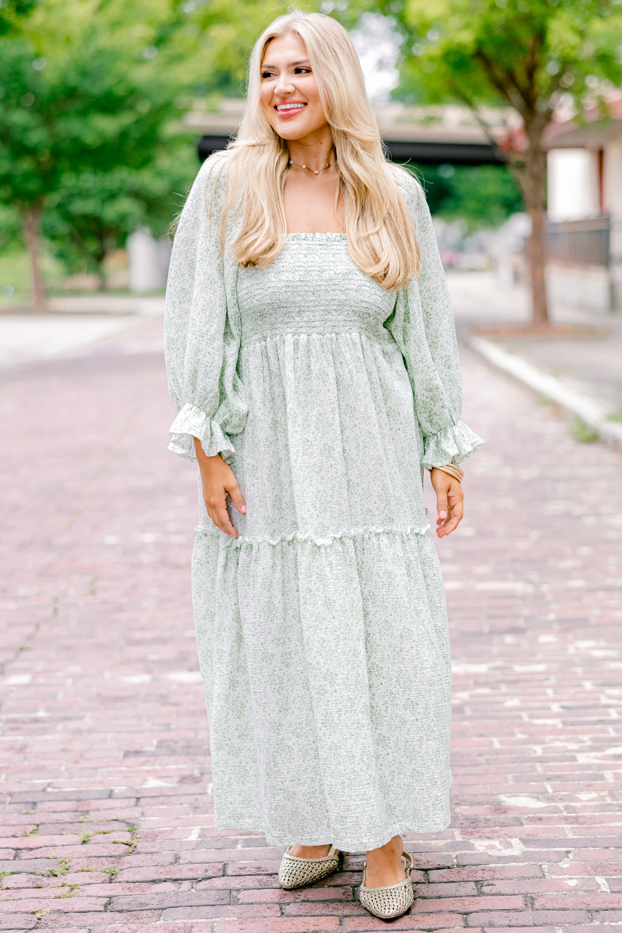 Positive Passions Dress, Green - Weilaico