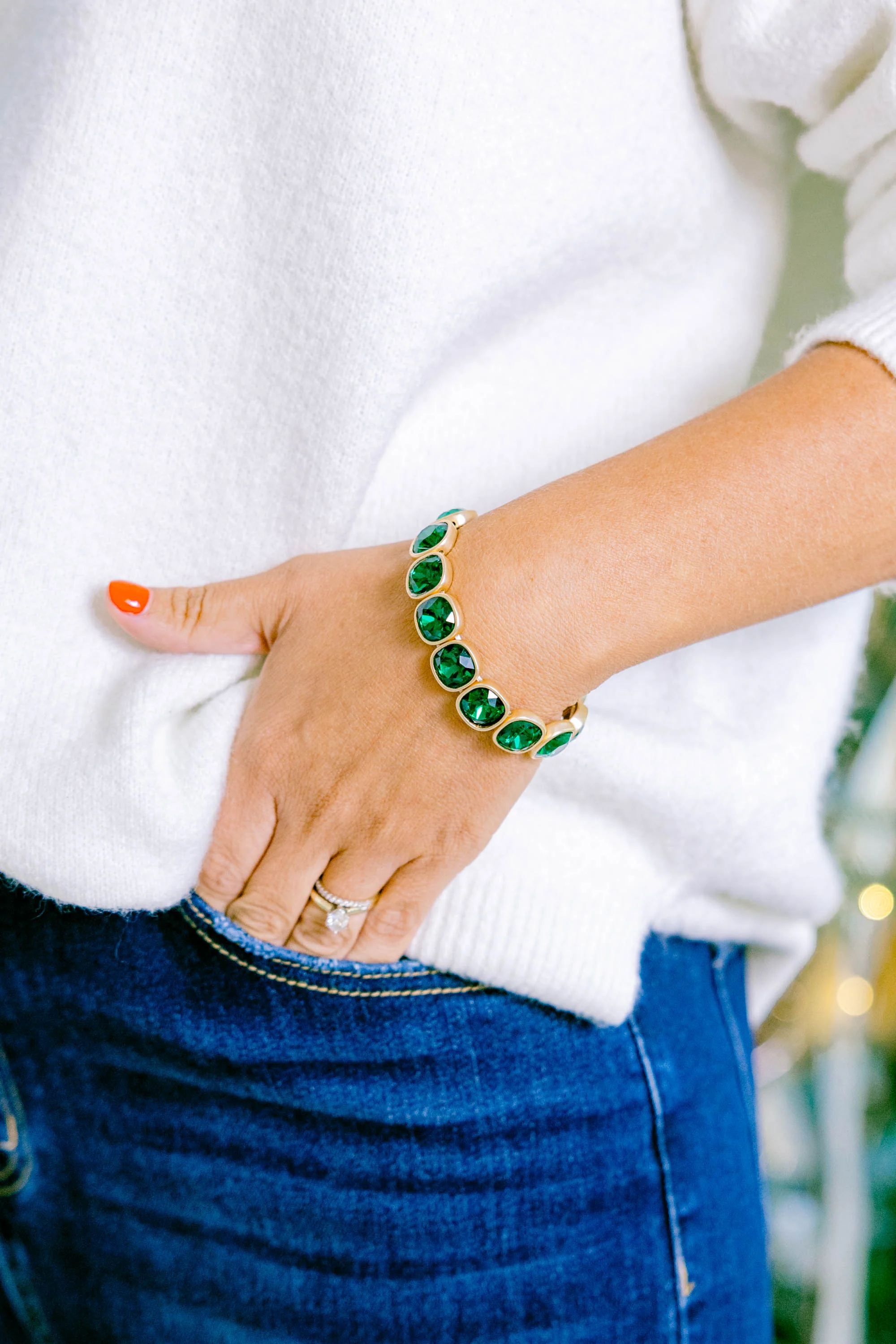 Comforting Heart Bracelet, Green - Weilaico