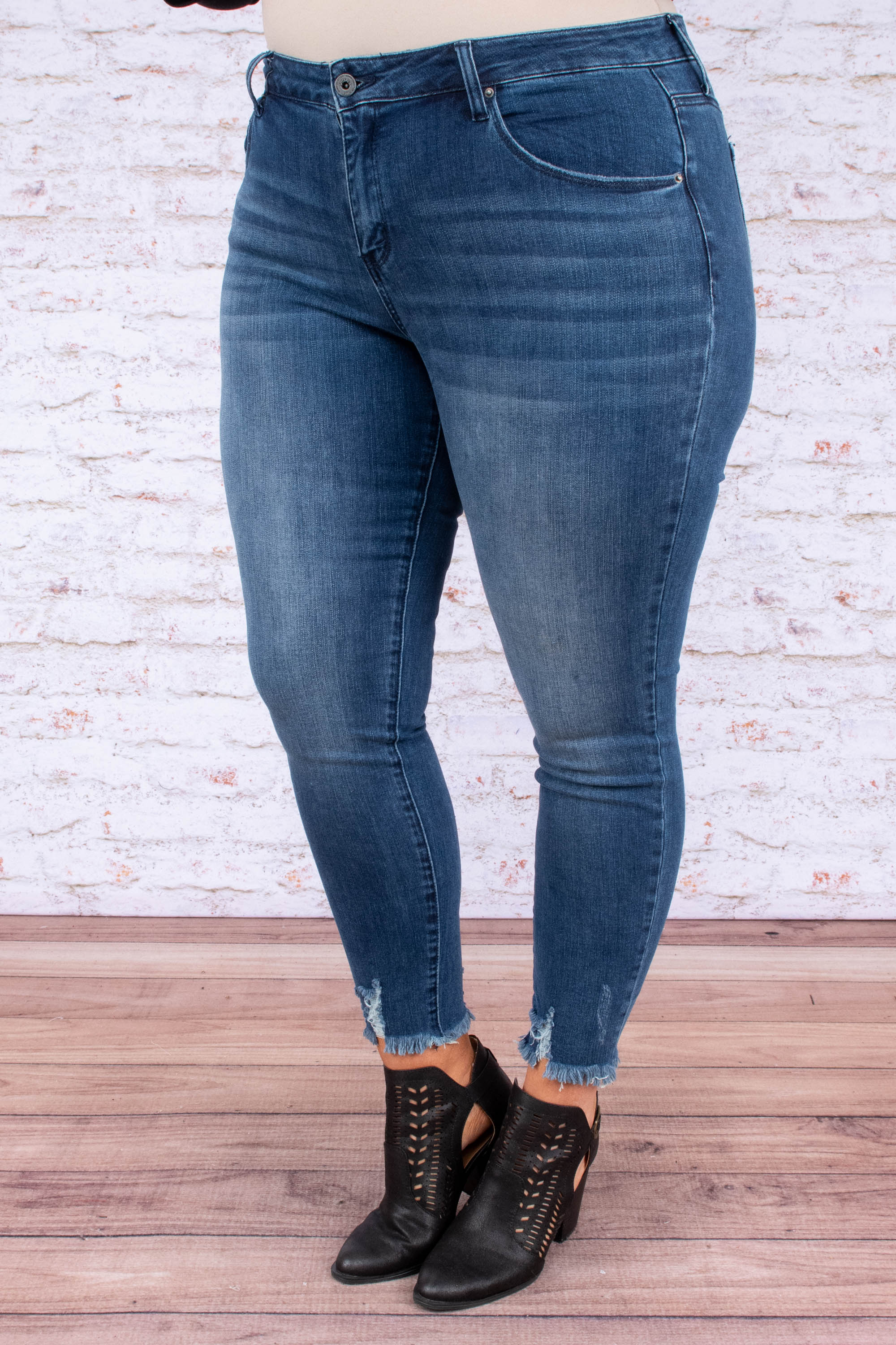 Best Of Luck Jeans, Dark Wash - Weilaico